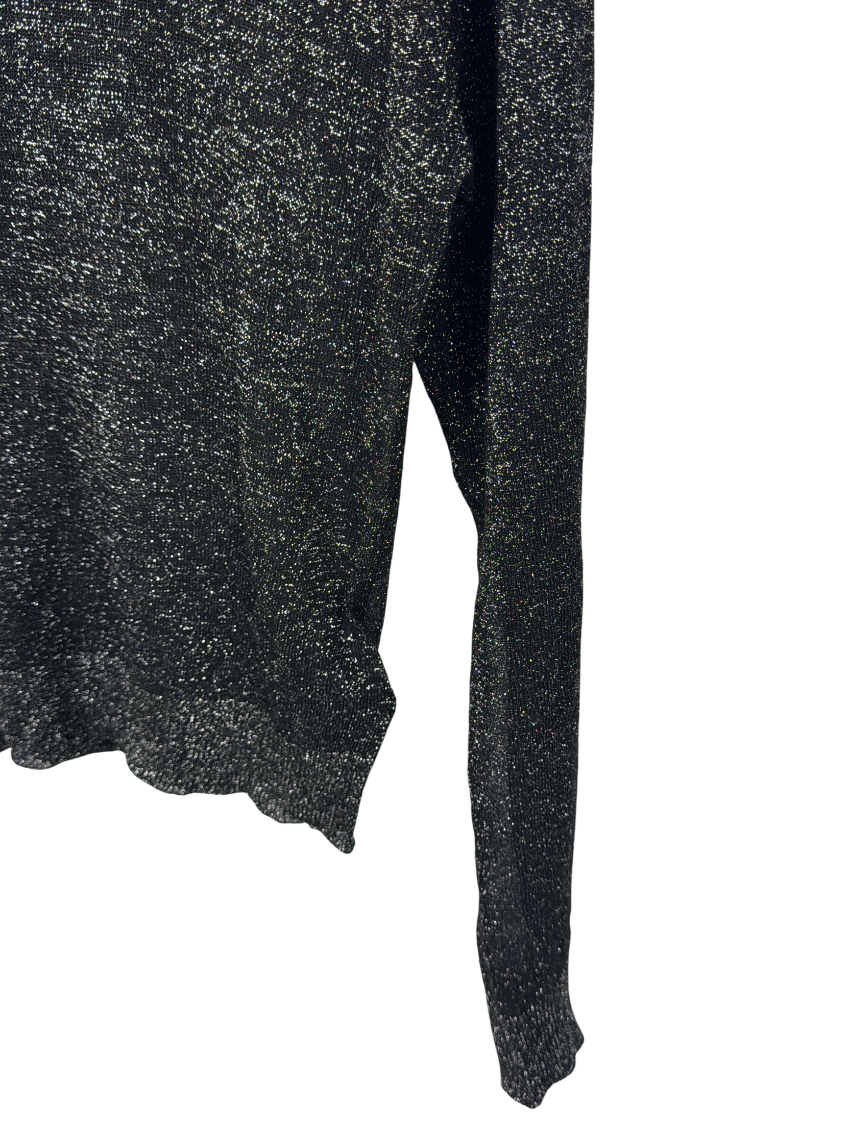 Pull noir brillant col montant Eleven paris M - Photo 1