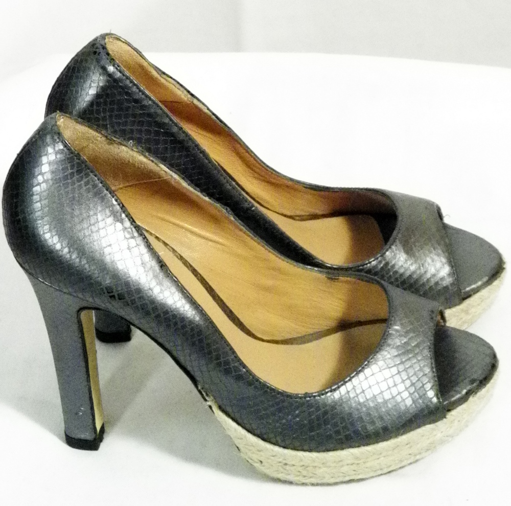 Chaussure Femme Grise GEORGES RECII T 36. Comme neuf - Vue 2 - 