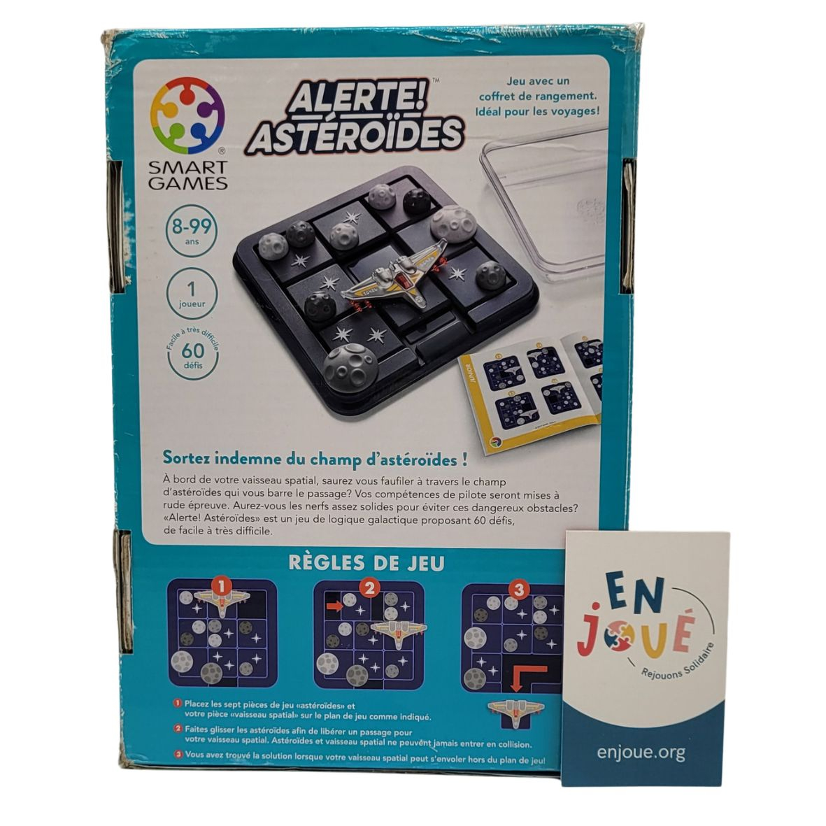 SmartGames - Alerte Astéroides - Remue-Méninges Éducatif - Jeu de stratégie Multi-Niveaux et renforcement des compétences - Logique et Réflexion - 8 ans + - 1 joueur - 521181