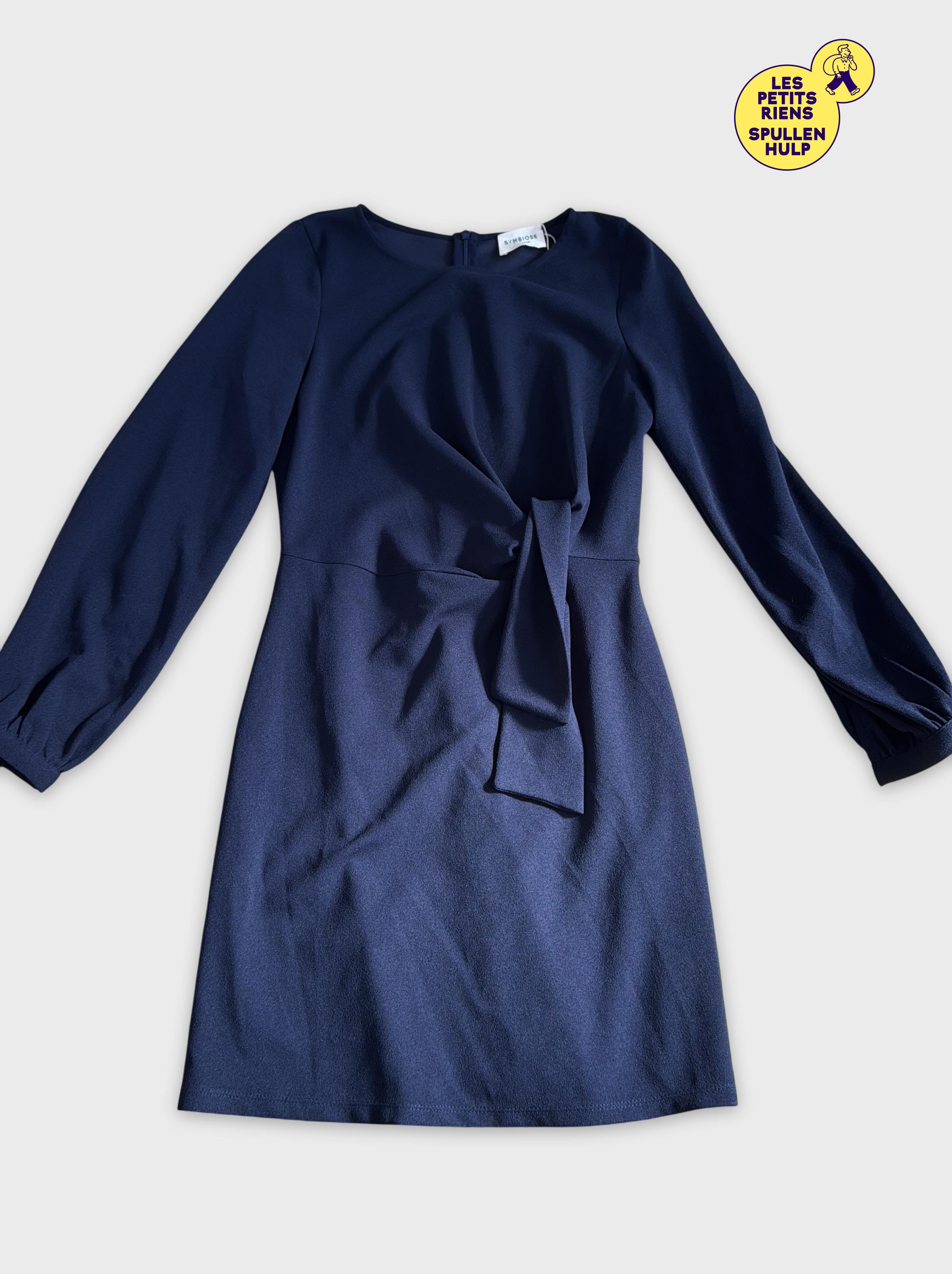 Robe marine manches longues  - symbiose - Modalova