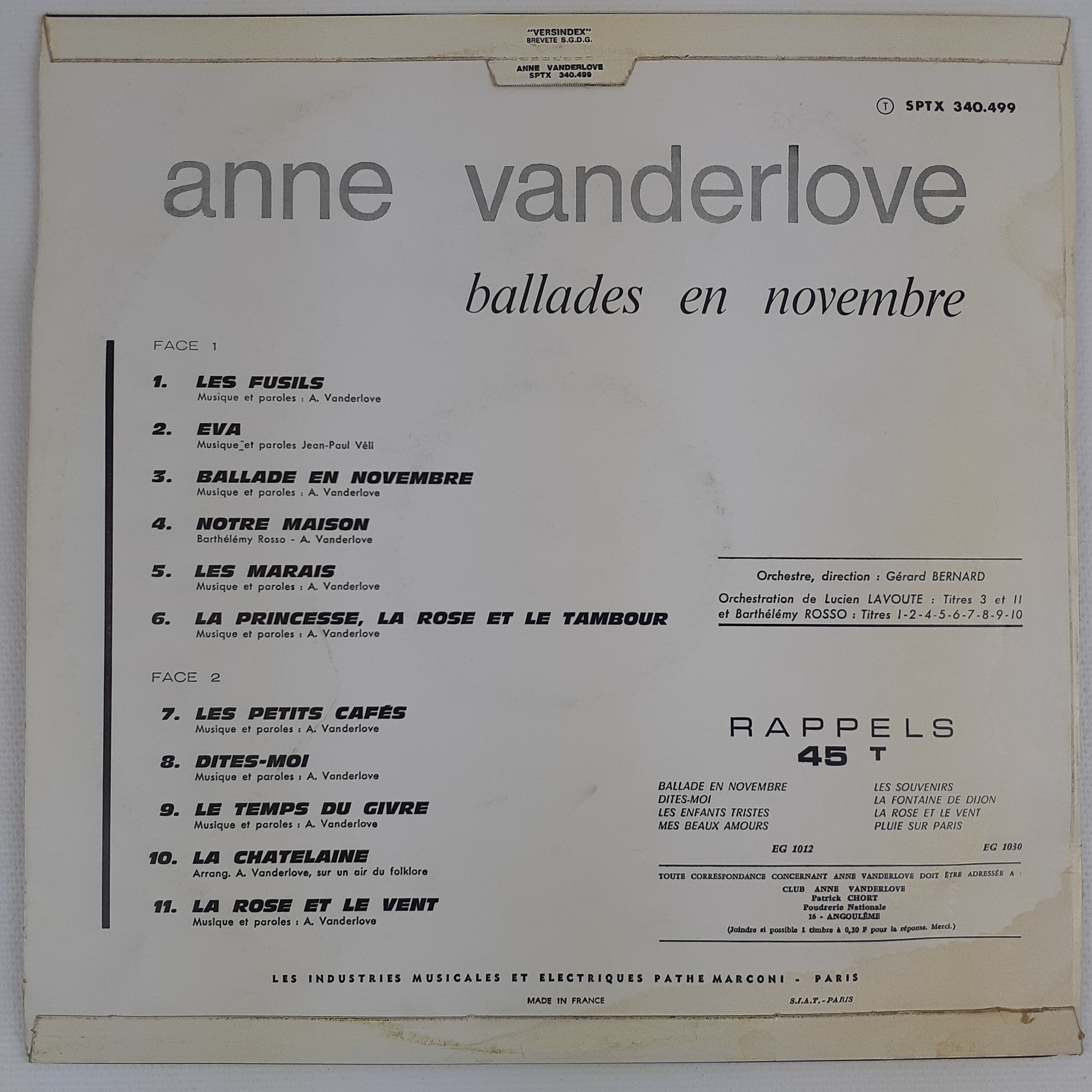 Voir photo 4 de Ballades en novembre Anne Vanderlove Ballades en novembre Anne Vanderlove Très bon état - Vue 4 -