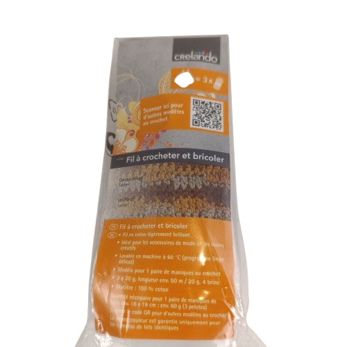 Lot de 3 pelotes en coton pour crocheter et bricoler ( avec emballage) - Photo 2