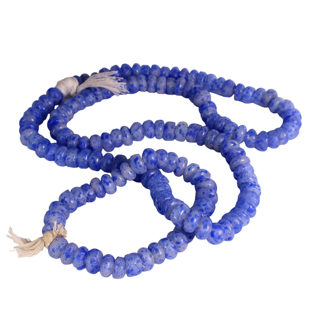 Collier + bracelet en pâte de verre granité bleu Bon état -  reconditionné disponible sur Label Emmaüs