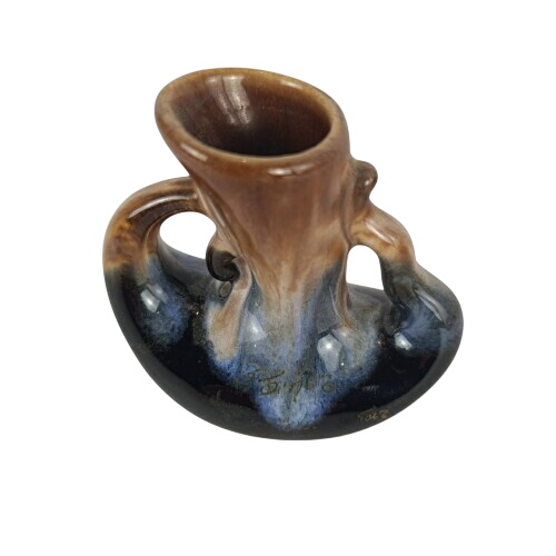 Vase ancien marron et bleu Très bon état -  reconditionné disponible sur Label Emmaüs