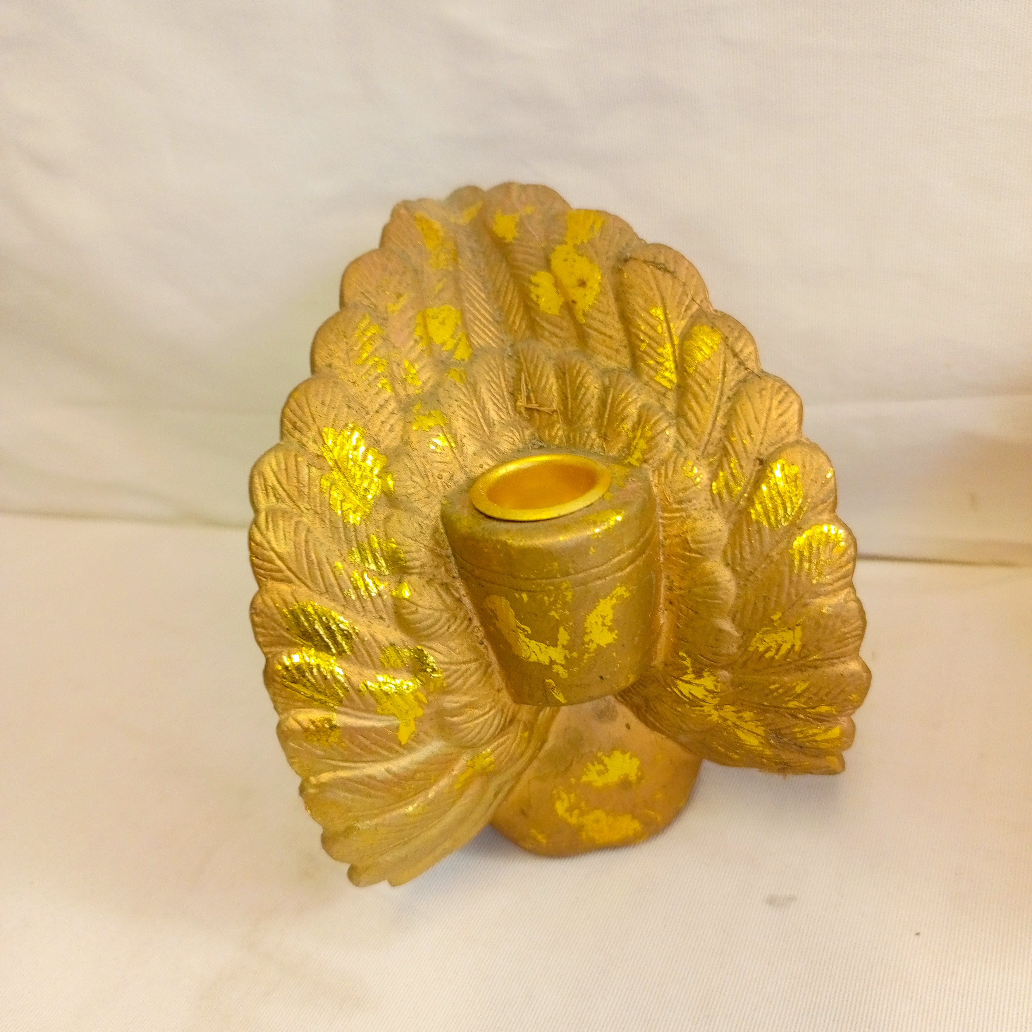 Lot de 2 Anges, dorés, décoration bougeoir État correct - Vue 4 - 