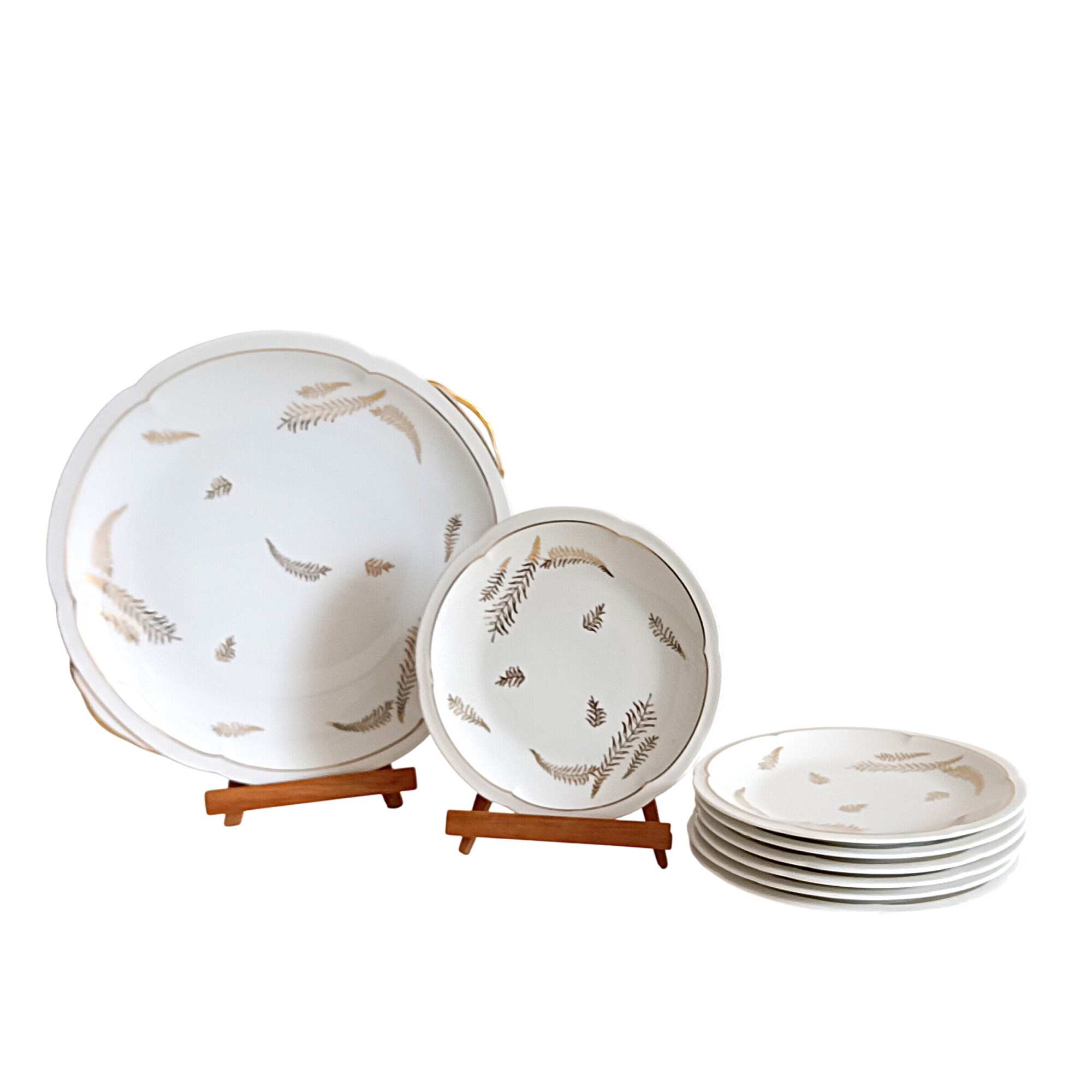 Service en porcelaine de Limoges Charles Ahrenfeldt plat et 6