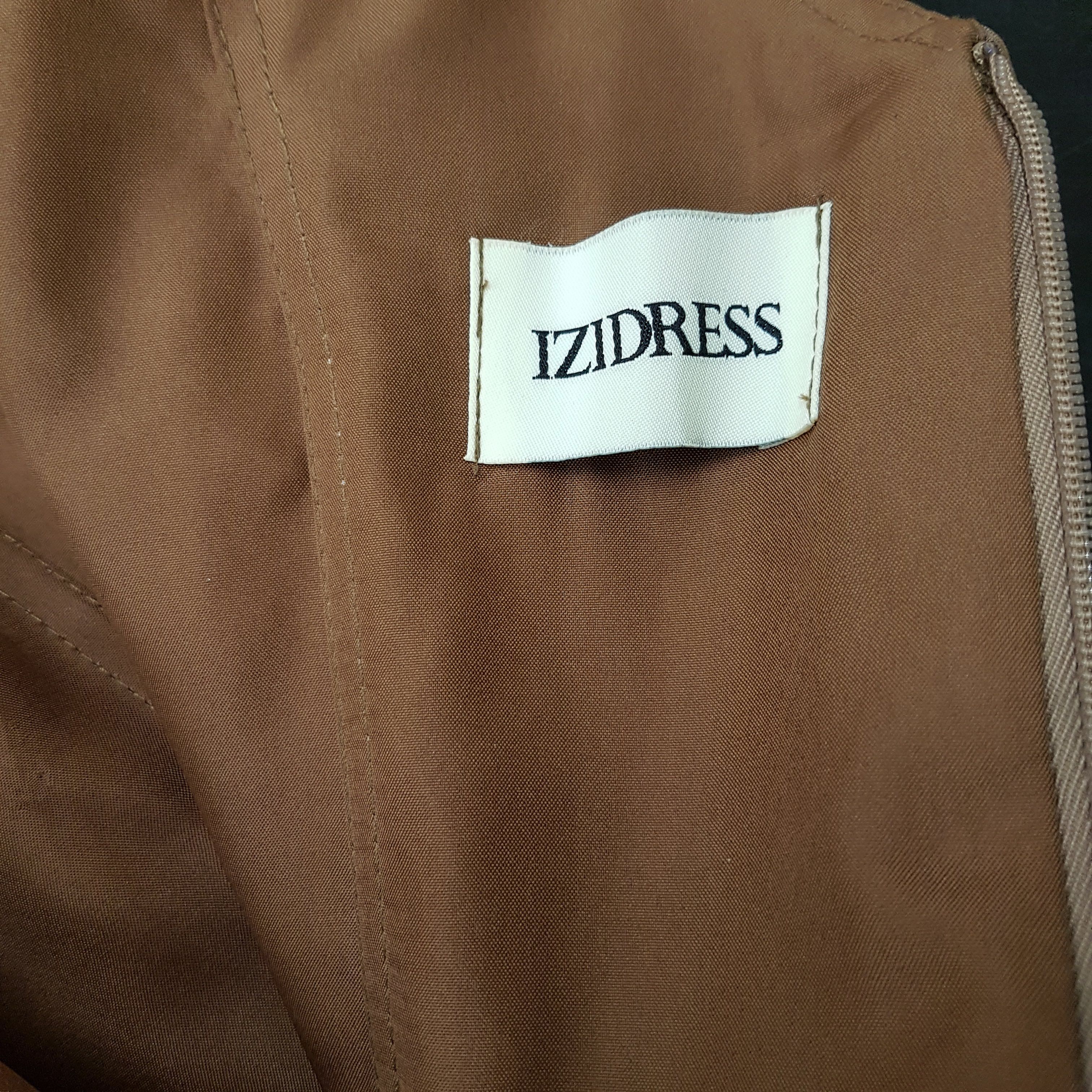 Robe de fête marron style taffetas - IZIDRESS - Taille XS - Photo 7