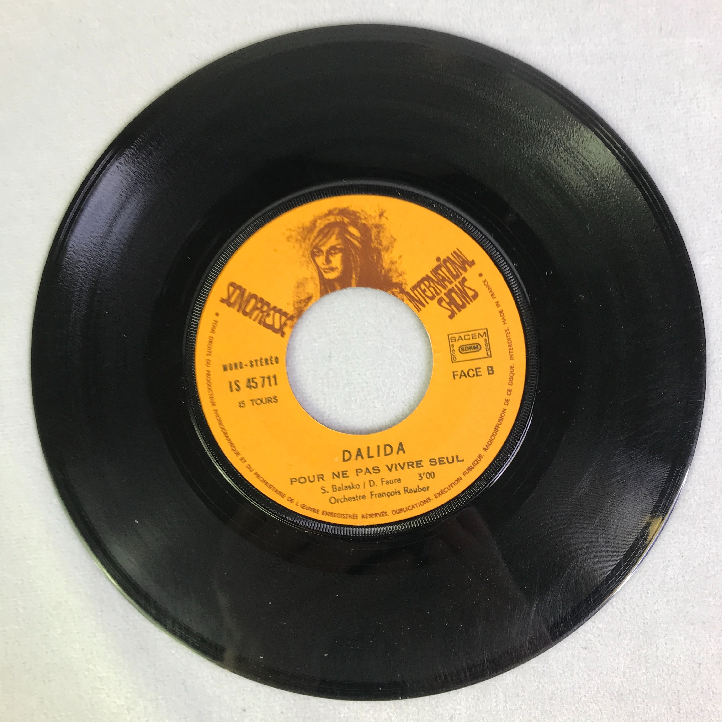 Disque vinyl 45 tours - DALIDA & ALAIN DELON - Paroles...Paroles... - État correct - Photo 4