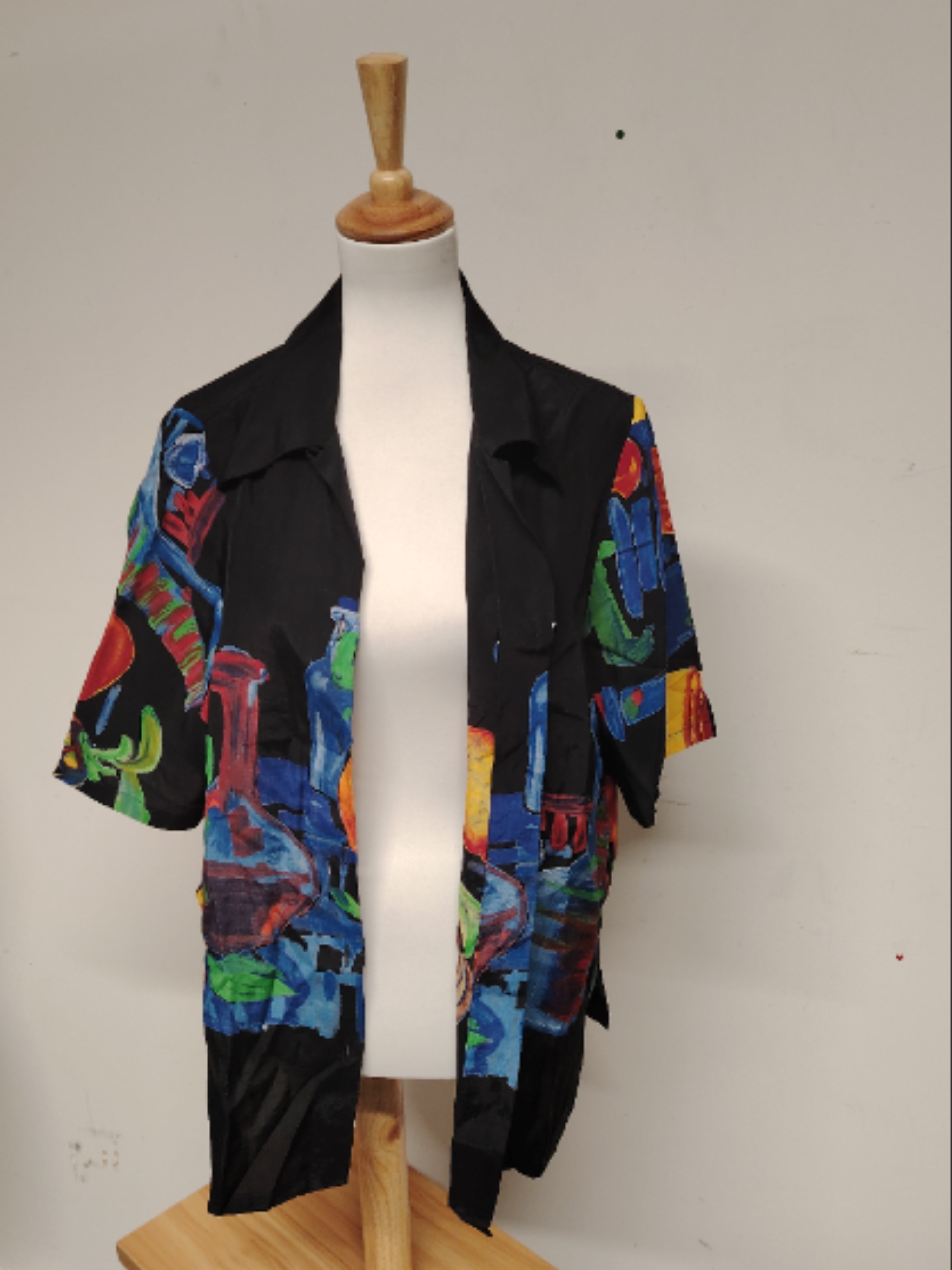 Eva Negri - Chemise noire à motif fruits multicolores - XS / S / L - Photo 3