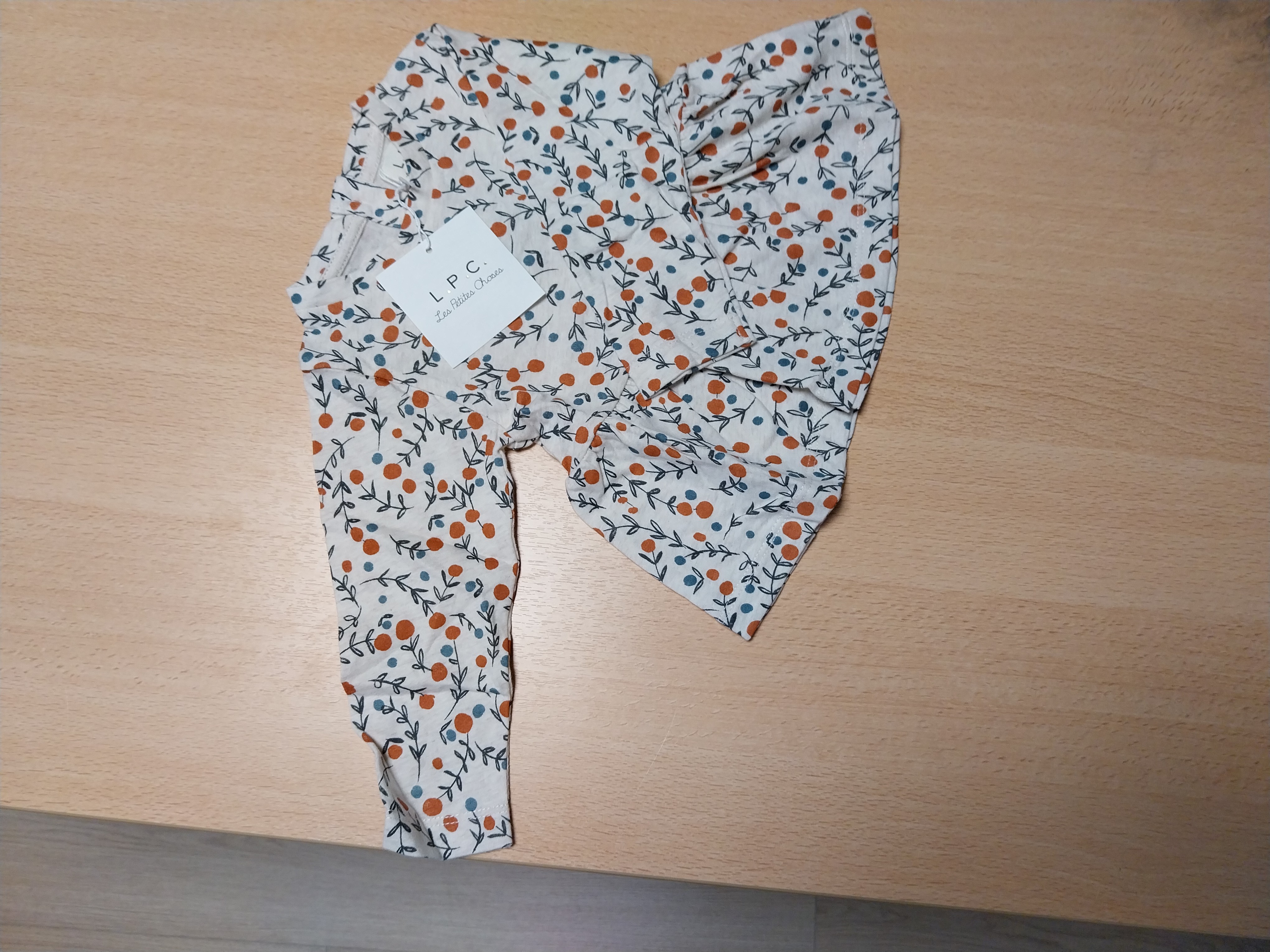 t-shirt rose bebe motif cerise 12M - Photo 1