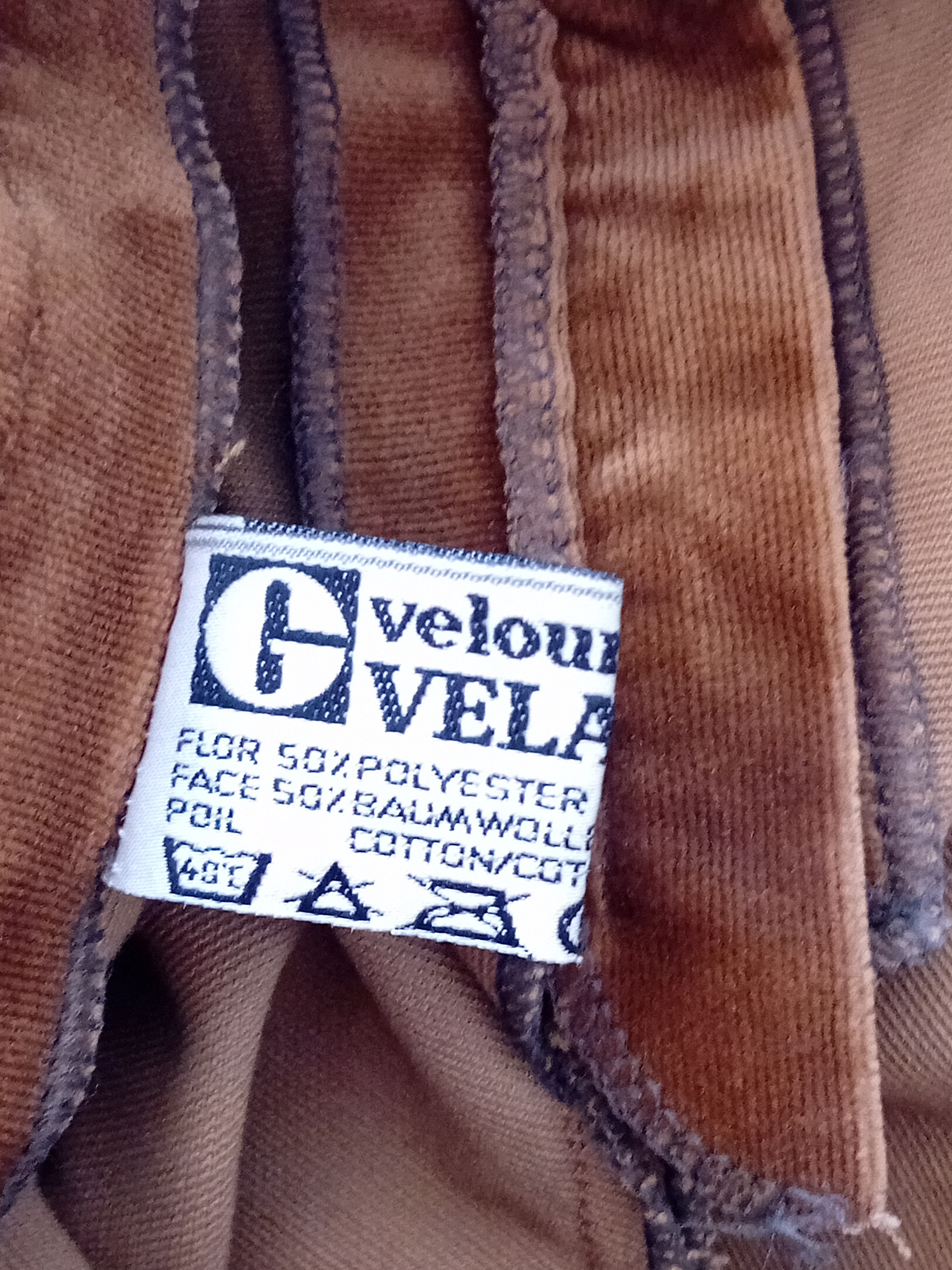 Pantalon Velours Marron Vintage Velours Vela Élastique M / 38 (V3441) Bon état - Vue 5 - 
