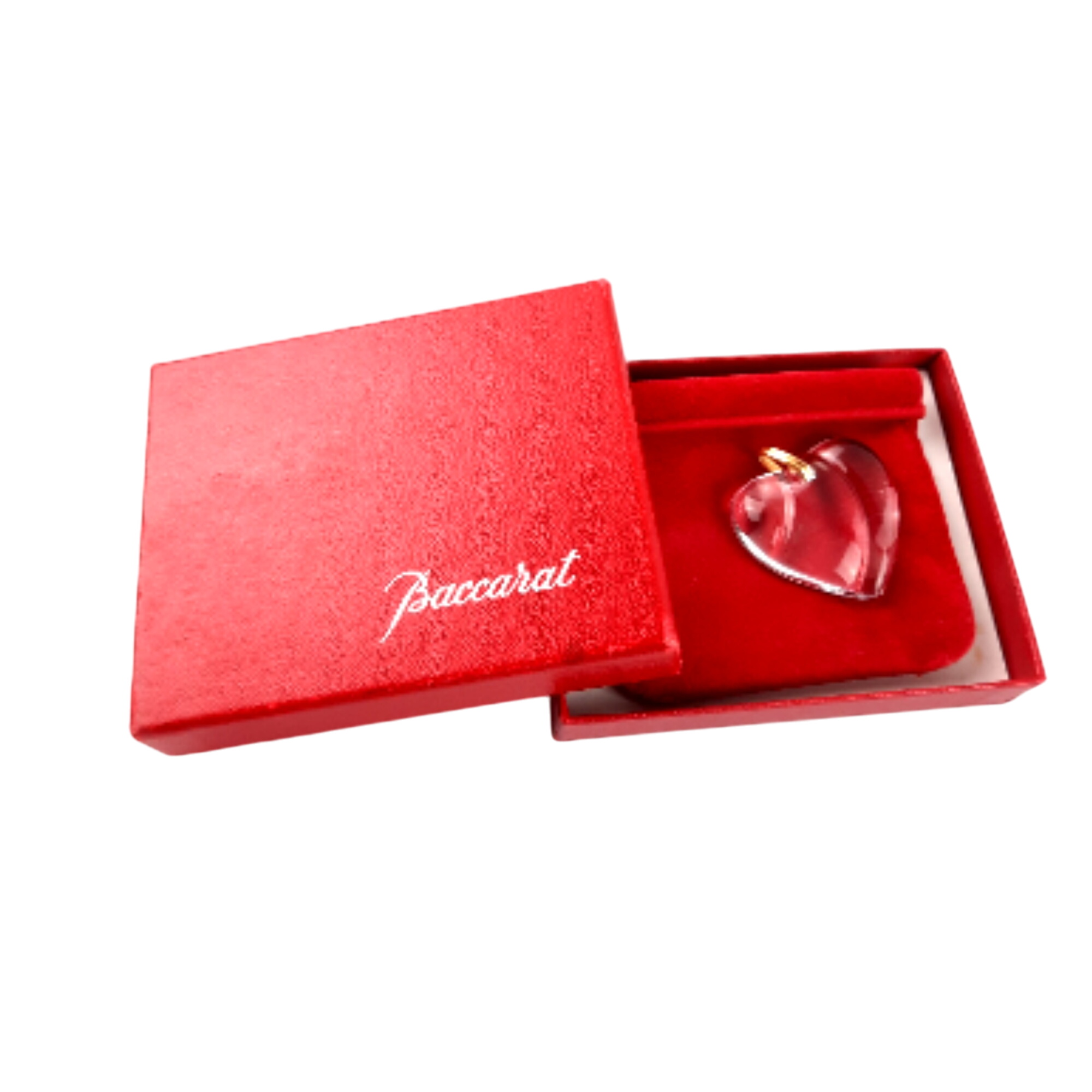 Pendentif Cœur+ pochette de Baccarat - Bon état sur Label Emmaüs