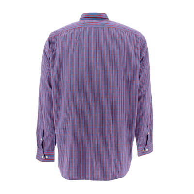 Chemise bleue et rouge à carreaux - Homme - CHRISTIAN DIOR - Taille 44  - Vue 2 - 