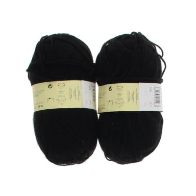 Lot de 2 pelotes de laine noire - Pingouin - 50g par pelote - Photo 1
