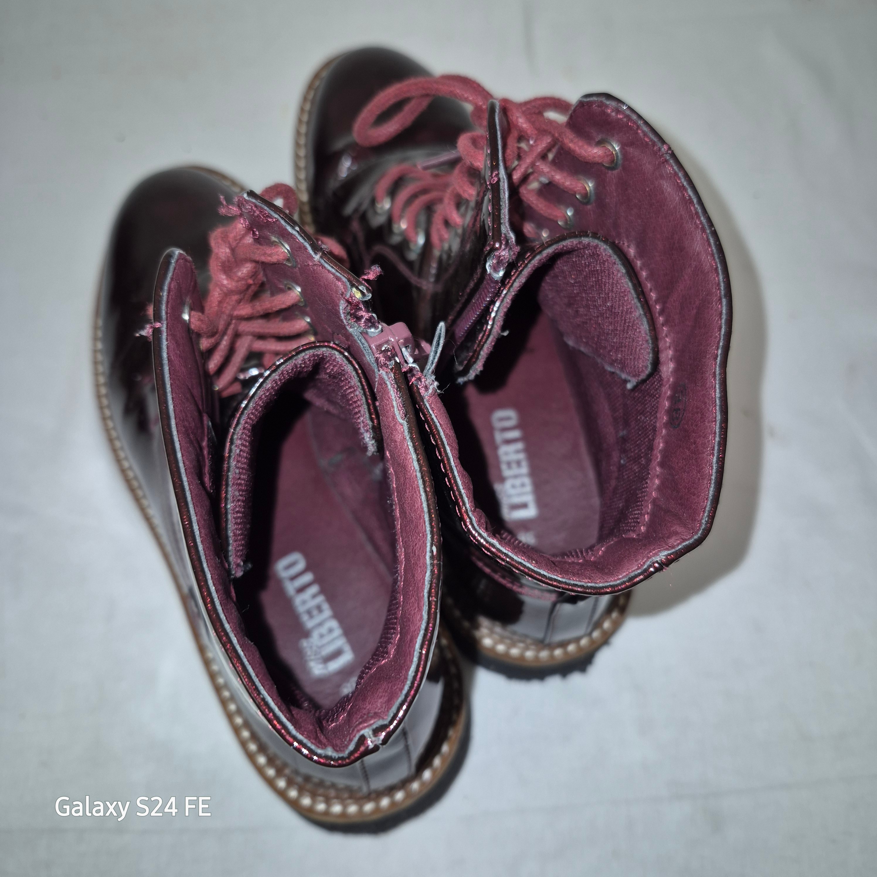 Chaussures montantes vernis bordeaux - Taille 36 - Photo 1