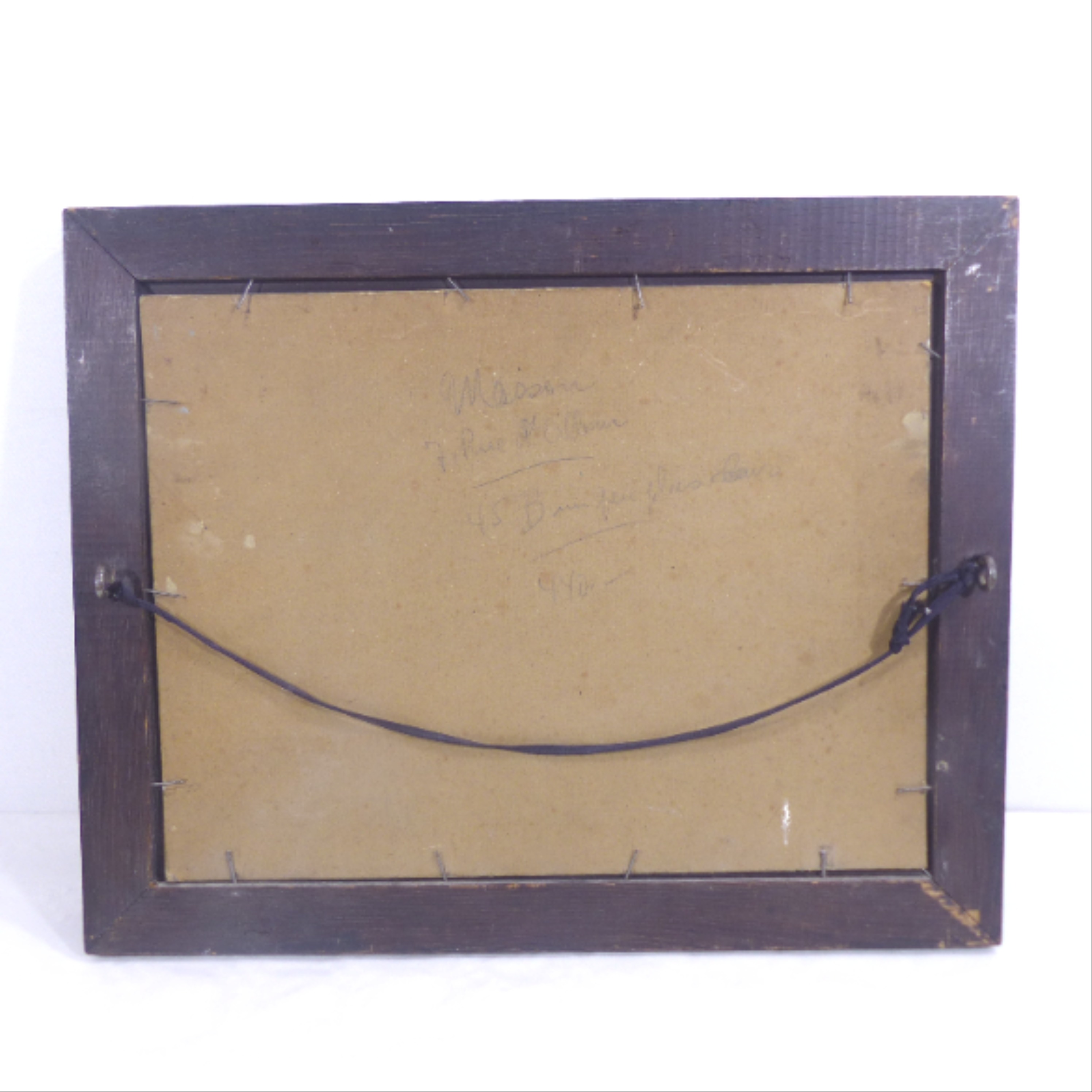 Peinture sur panneau de bois - Signée M.Fontaine 1950 - Photo 3