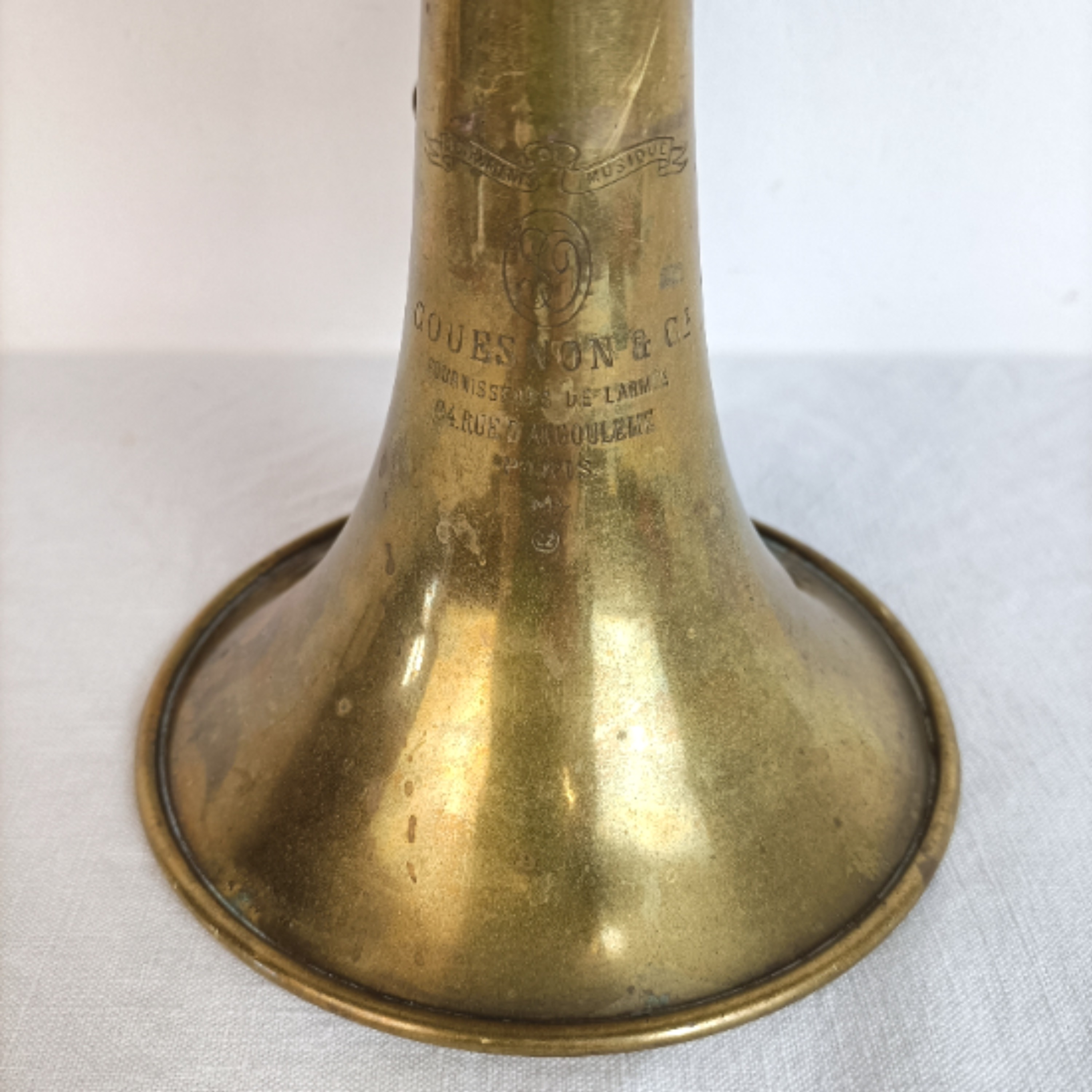 Ancienne Trompette Couesnon et Cie à restaurer - État correct - Photo 4