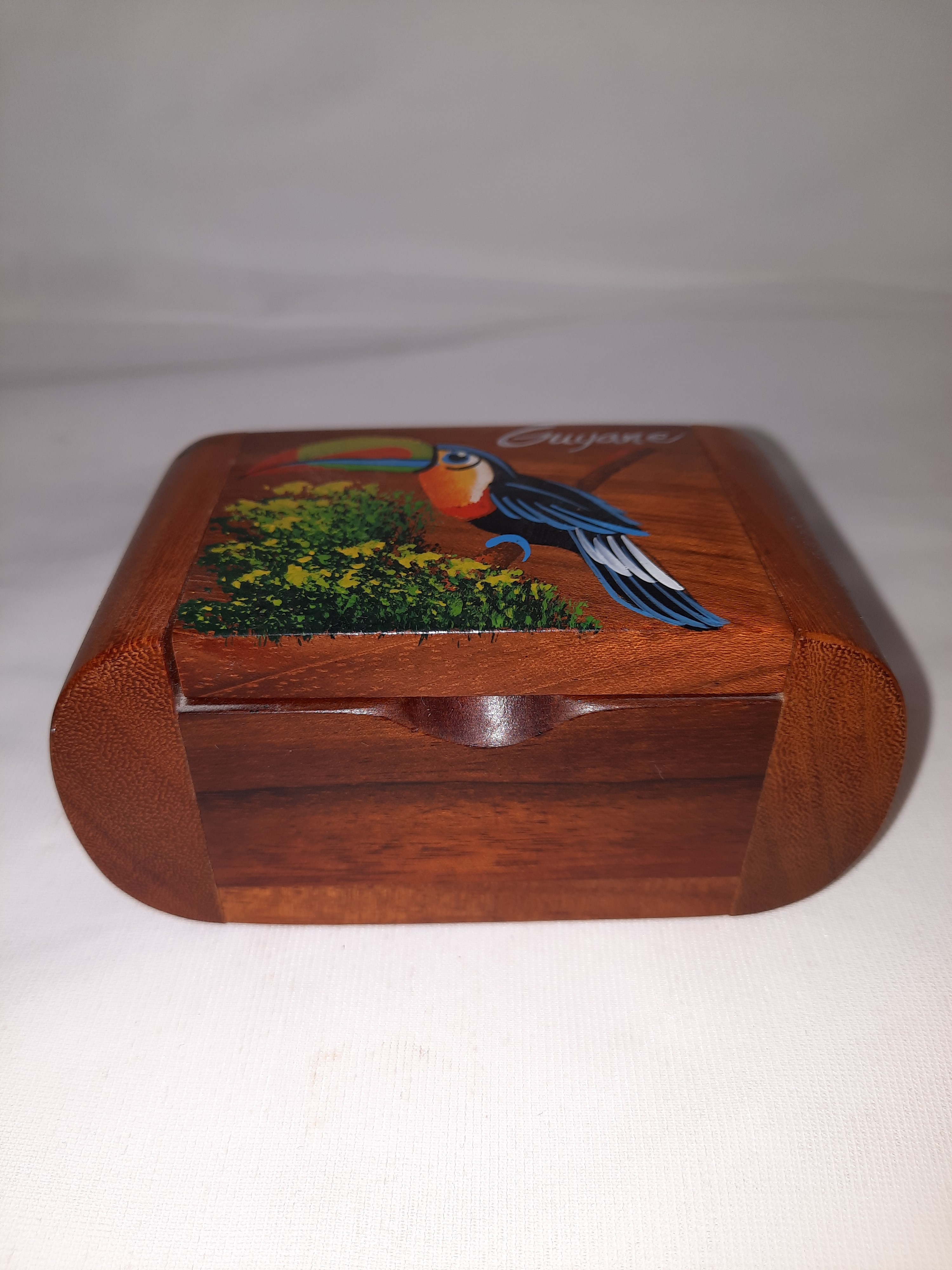 Petite boite à bijoux peinte Toucan État correct - Vue 3 - 