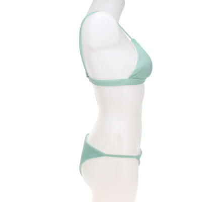 Ensemble de maillot de bain 2 pièces vert à rayures - Femme - Shein - Taille M - Photo 2