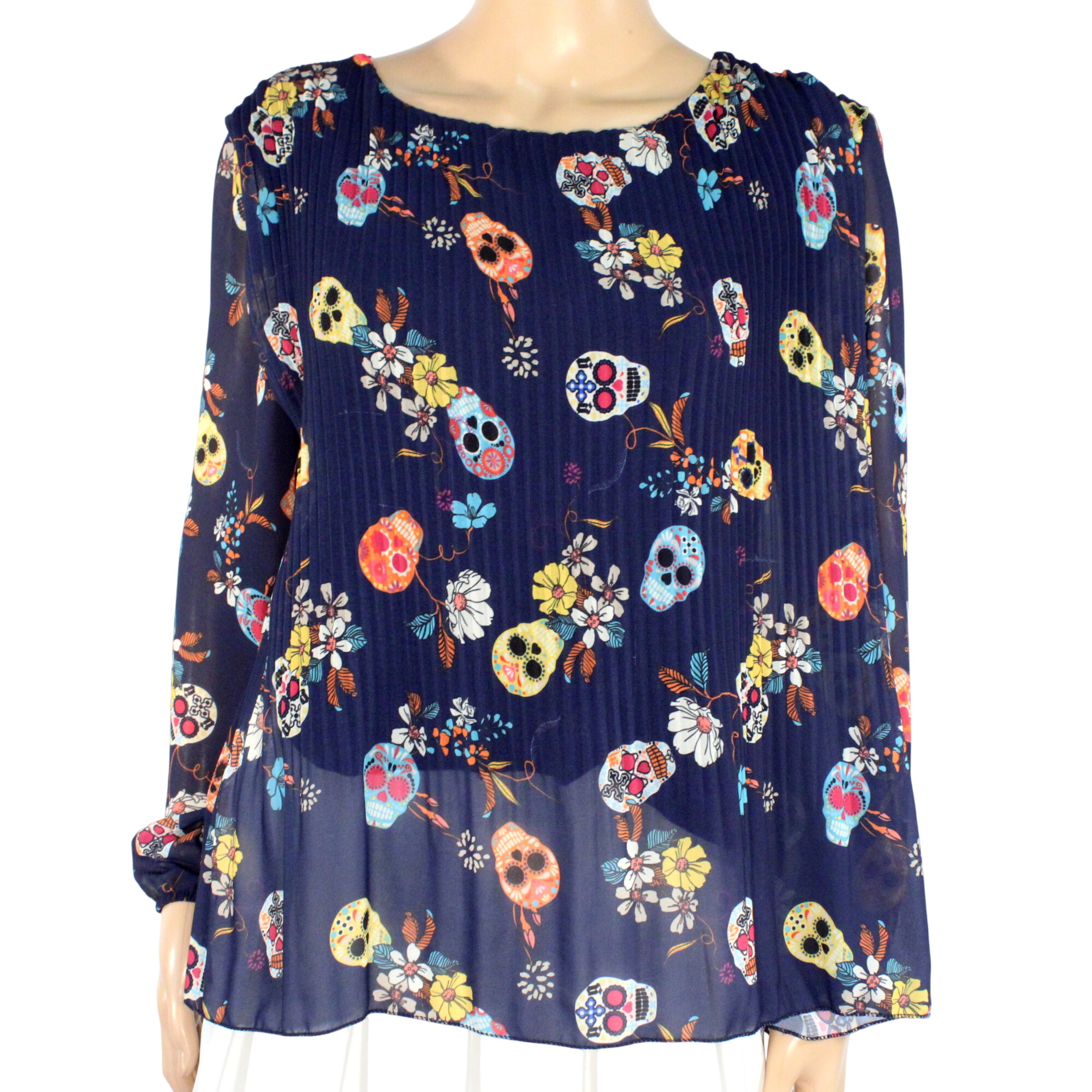 T-Shirt Femme Bleu Marine A Motifs Estimée Taille Unique - Photo 0