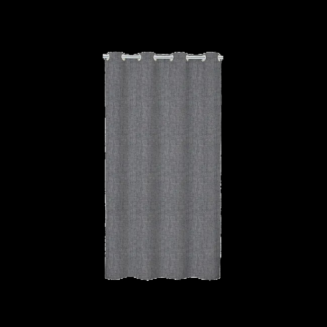 Rideau tamisant, Tricot, coton, gris H.250 x l.140 cm INSPIRE - Comme neuf - Photo 3