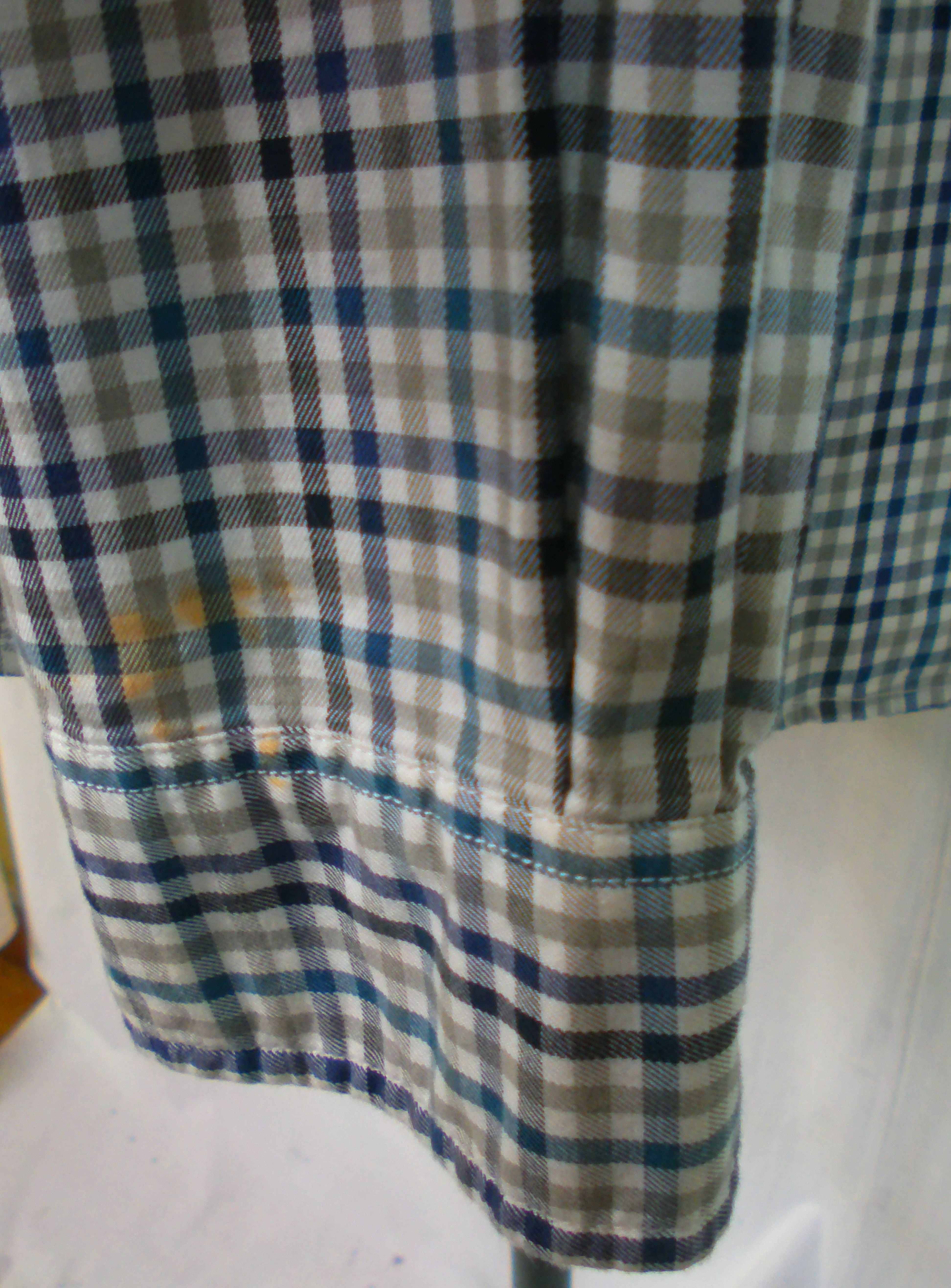Chemise homme AIGLE, petit carreaux bleu vert, taille 3 XL - Photo 6