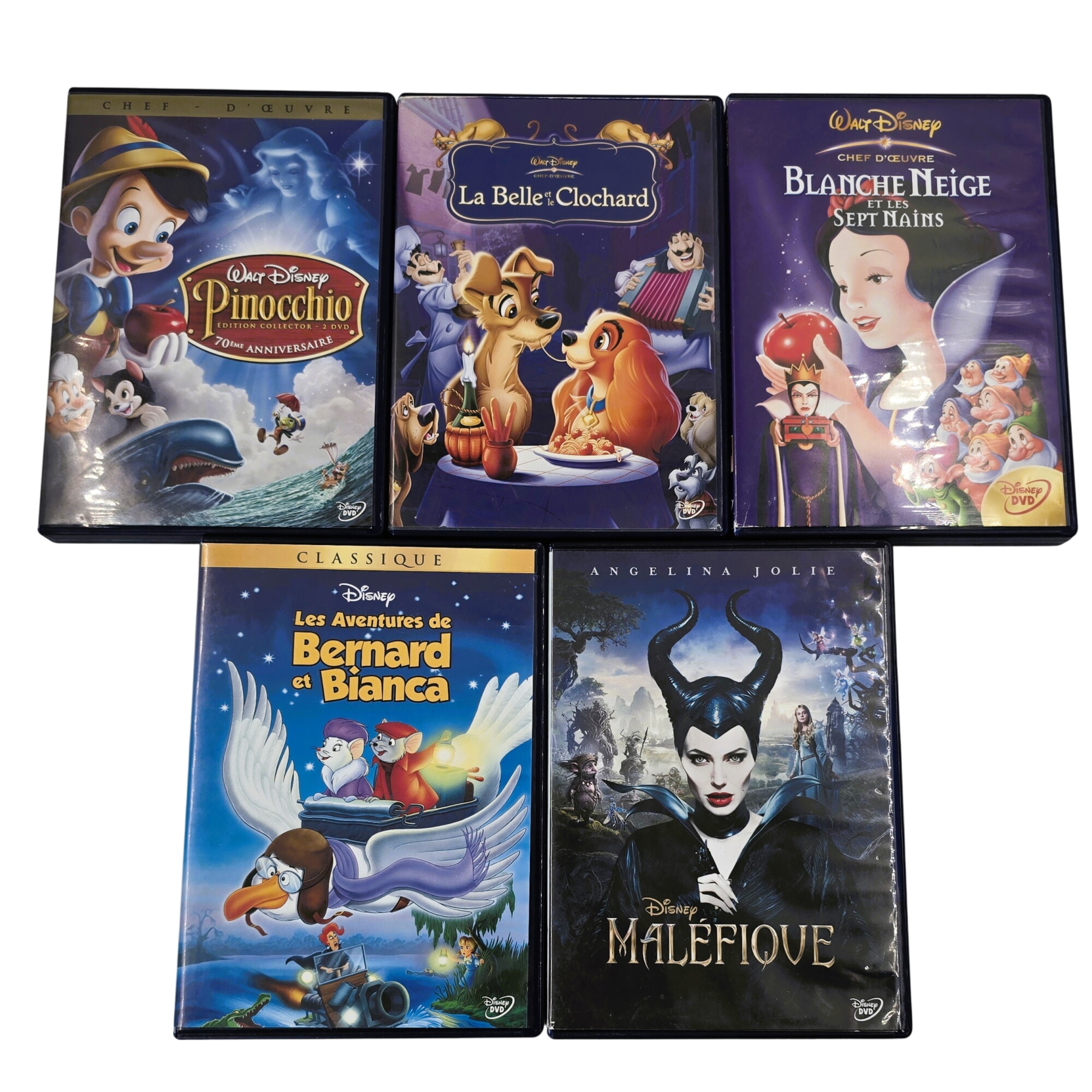 Lot de 5 DVD Disney (lot 1) État correct -  reconditionné disponible sur Label Emmaüs