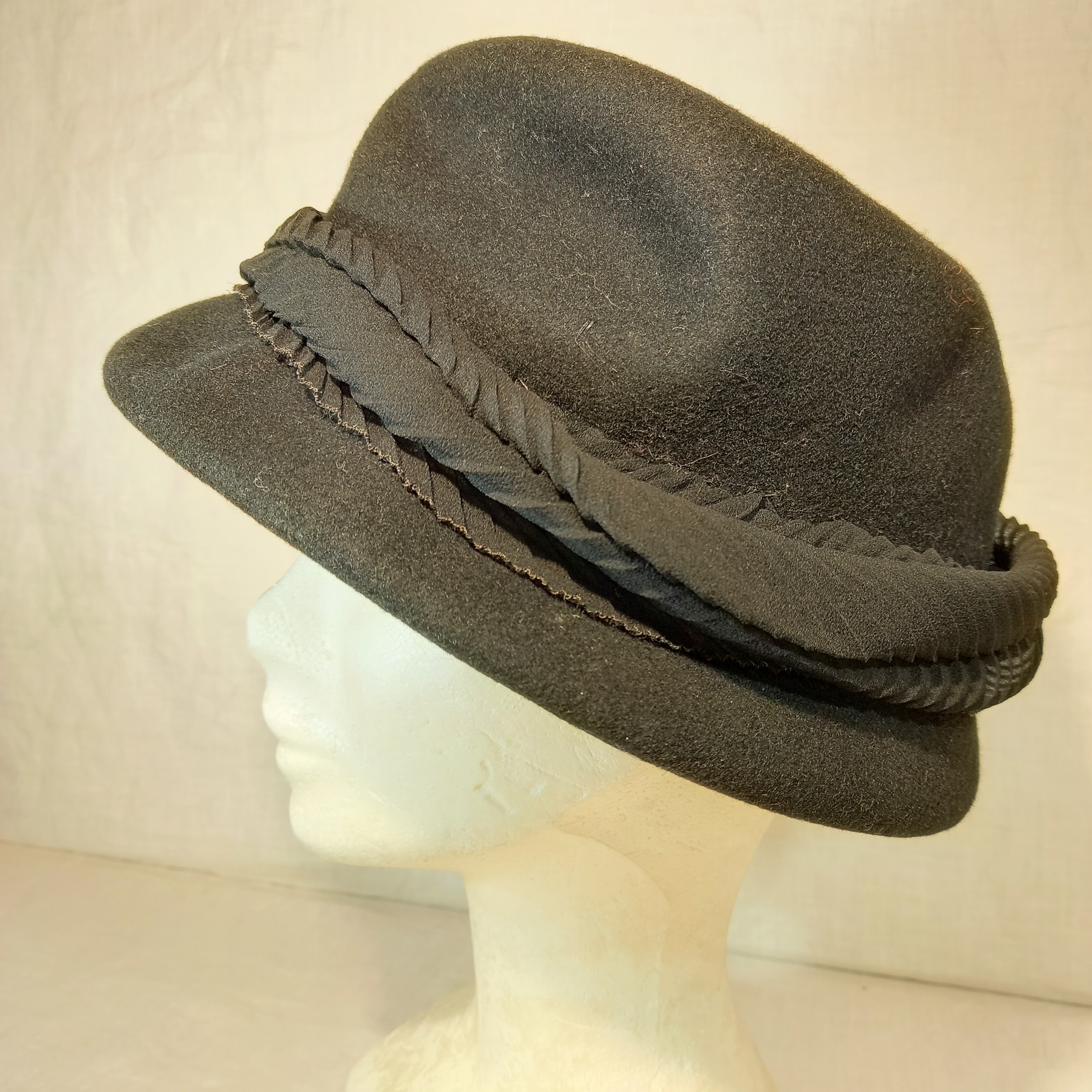 Chapeau rétro noir   - Vue 3 - 