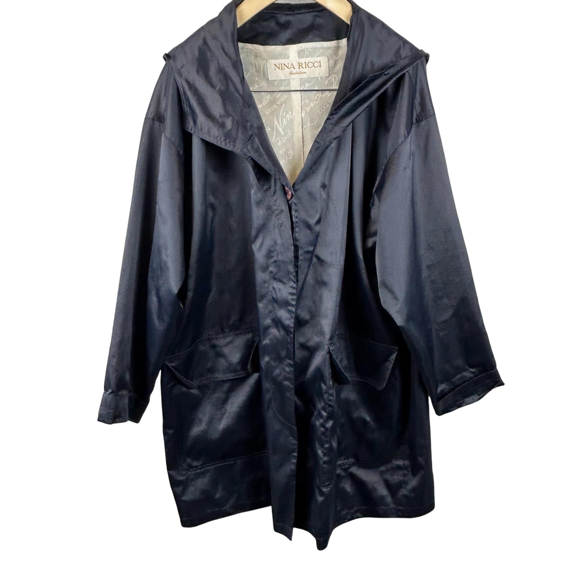 Nina Ricci évolution - Veste en polyester bleue marine - Taille 40 - Photo 0