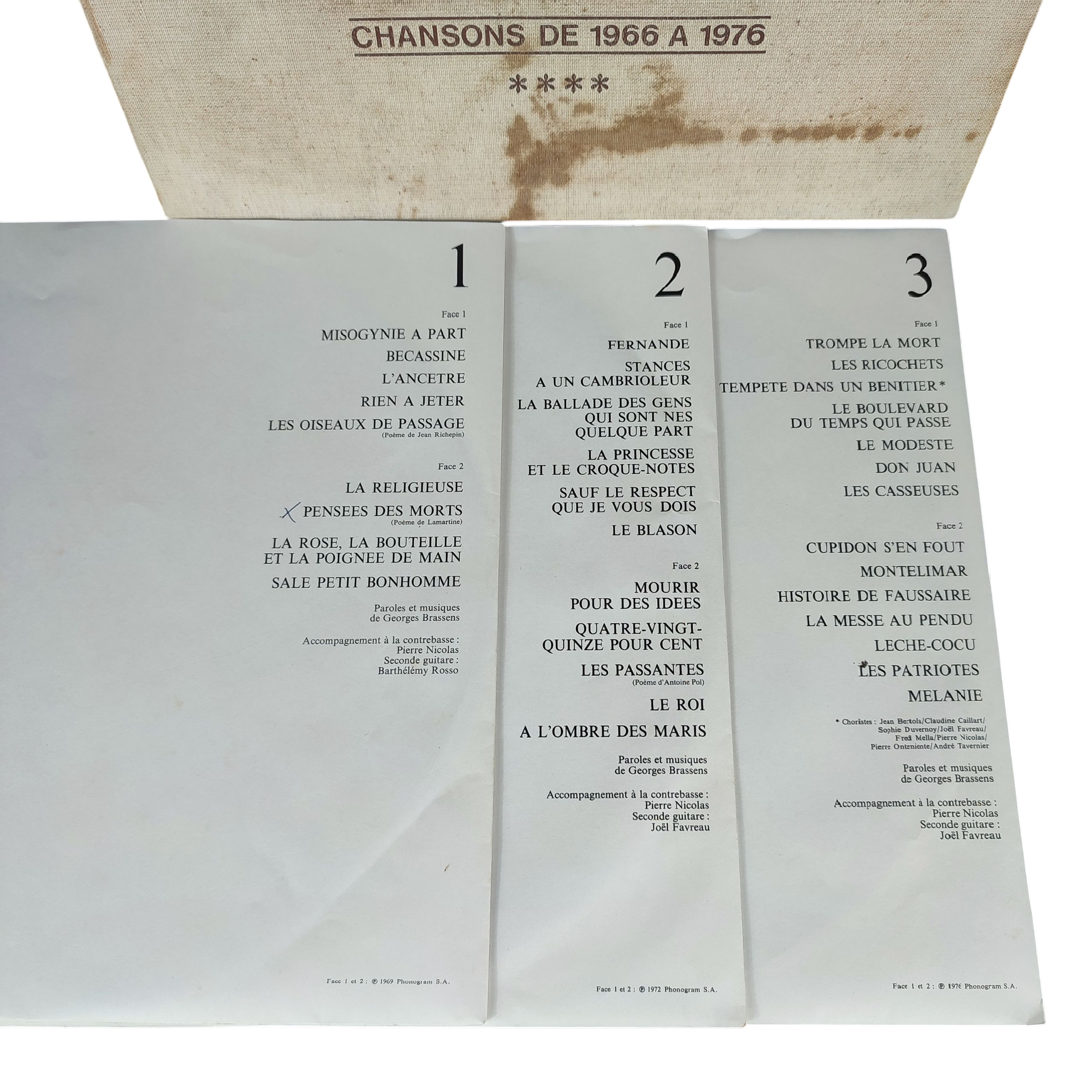 Voir photo 8 de 4 coffrets disques vinyles BRASSENS 1952 à 1976 4 coffrets disques vinyles BRASSENS 1952 à 1976 État correct - Vue 8 -