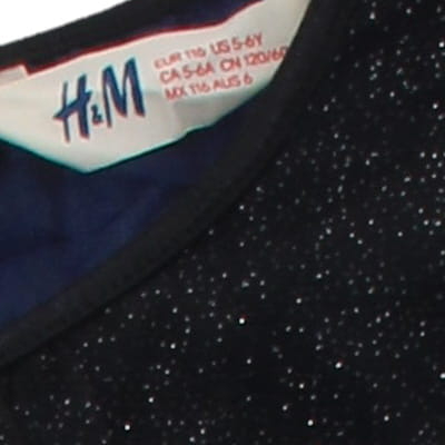 Robe noire avec fibre métallique - Fille - H&M - Taille 6 ans - Photo 3