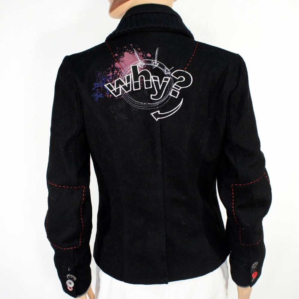  Veste Femme Noire DESIGUAL Taille 38 Bon état - Vue 2 - 