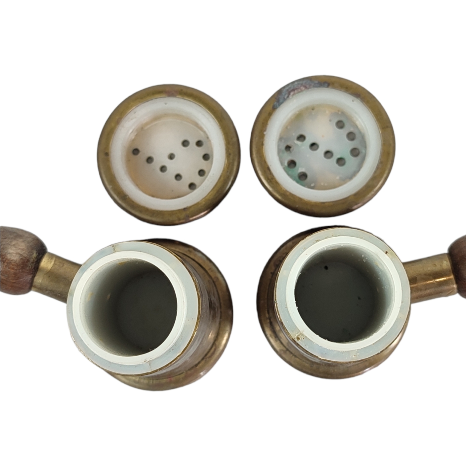 Achat Salière Et Poivrière En Laiton Argenté Avec Support 10x19 Cm Isabelle Rose En Gros