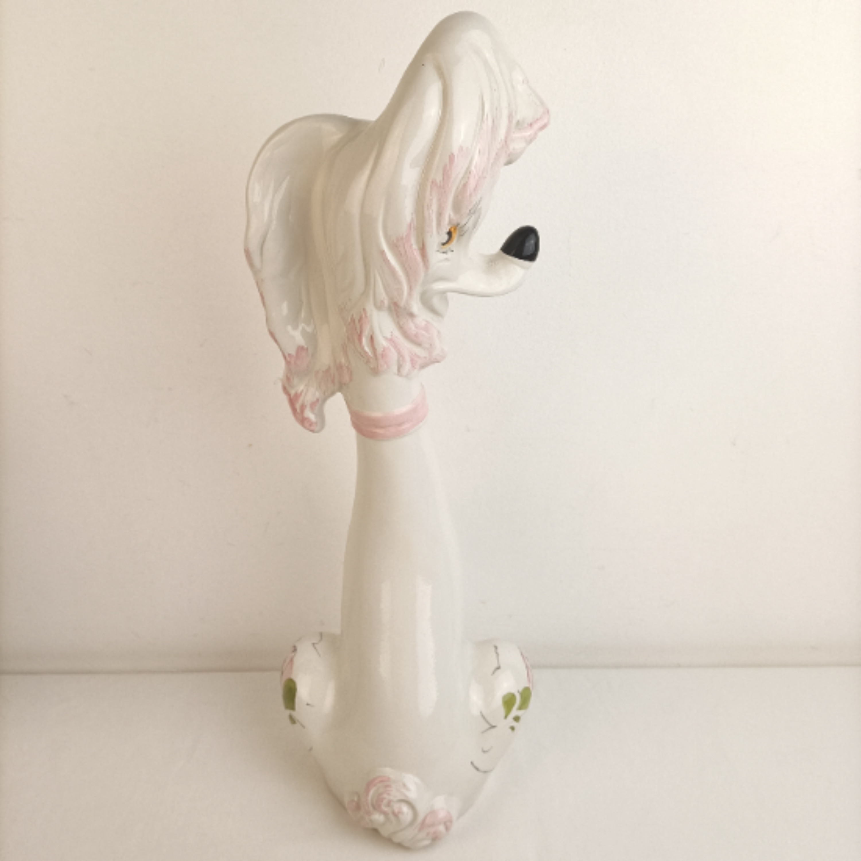 Chien caniche en faïence capodimonte Italy - Photo 4