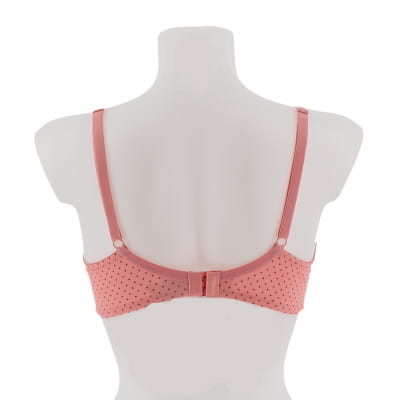 Soutien-gorge rose à pois bleus- femme - In extenso - taille 90 D - Photo 1