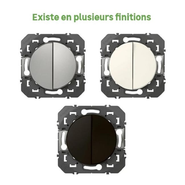 Double poussoir à assembler, LEGRAND Dooxie, noir - Photo 1