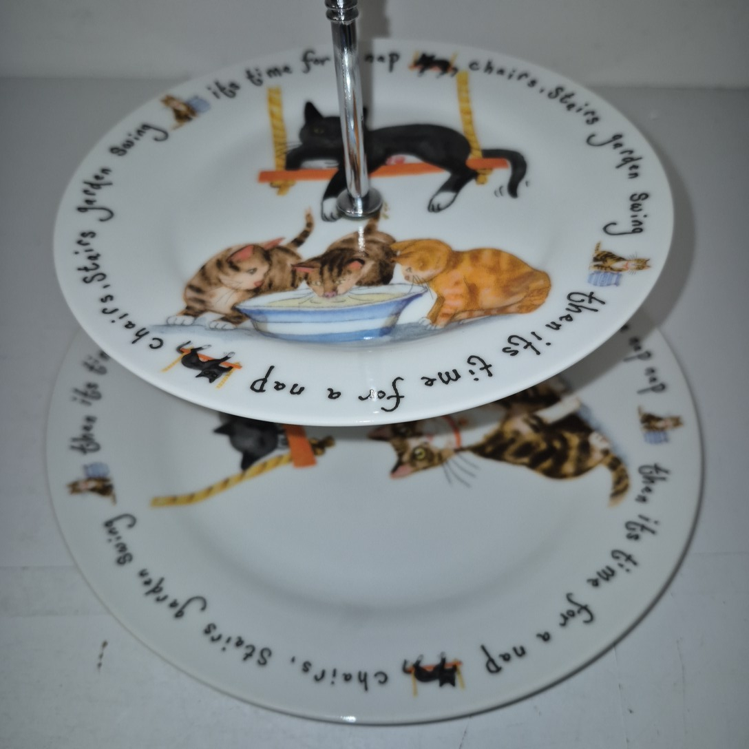 Plateau double a fromage décor chats - Photo 2