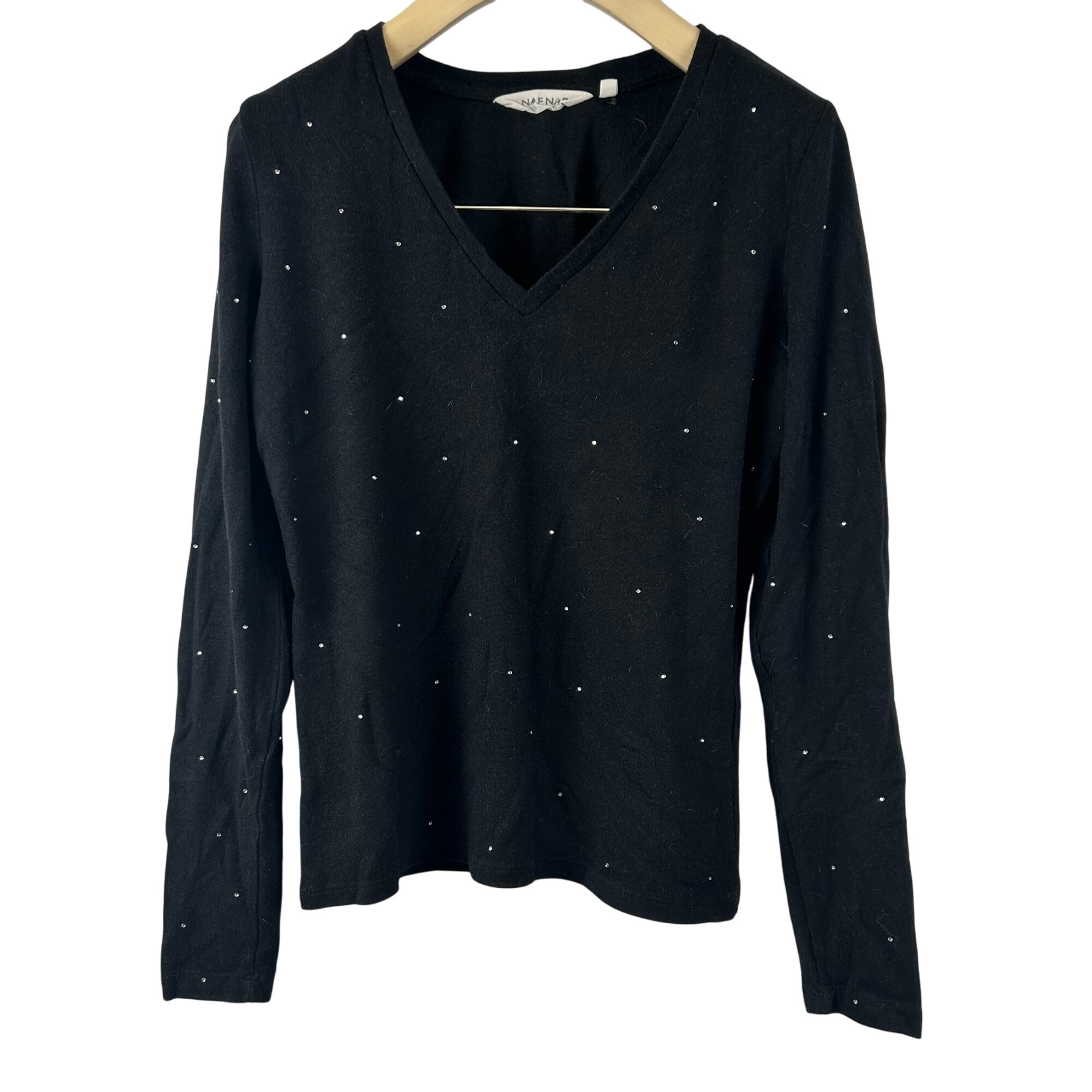 Pull col V  strass  - Taille S - NafNaf - Modalova