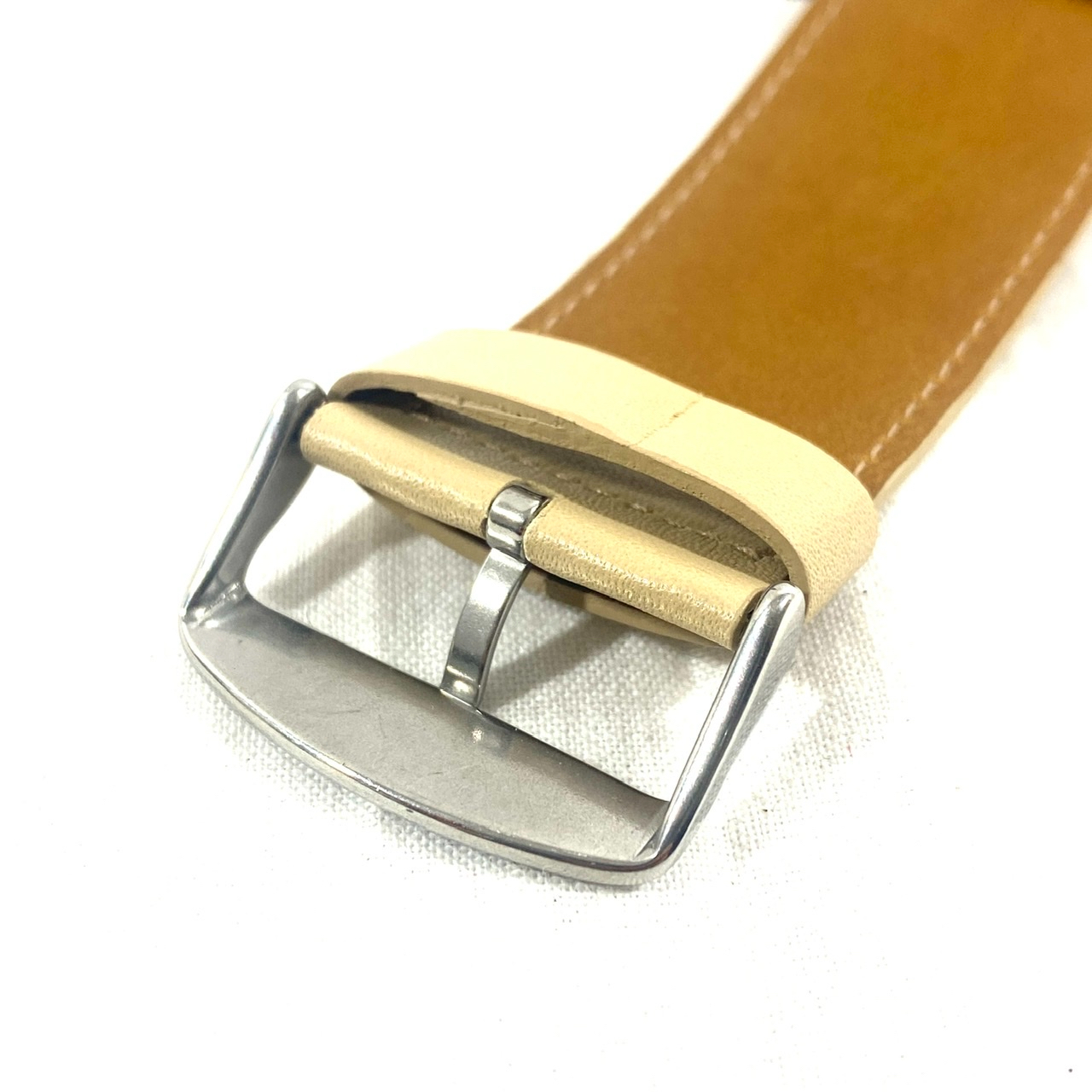 Montre Stamps avec cadran Circle Game et bracelet en cuir beige - Très bon état - Photo 7