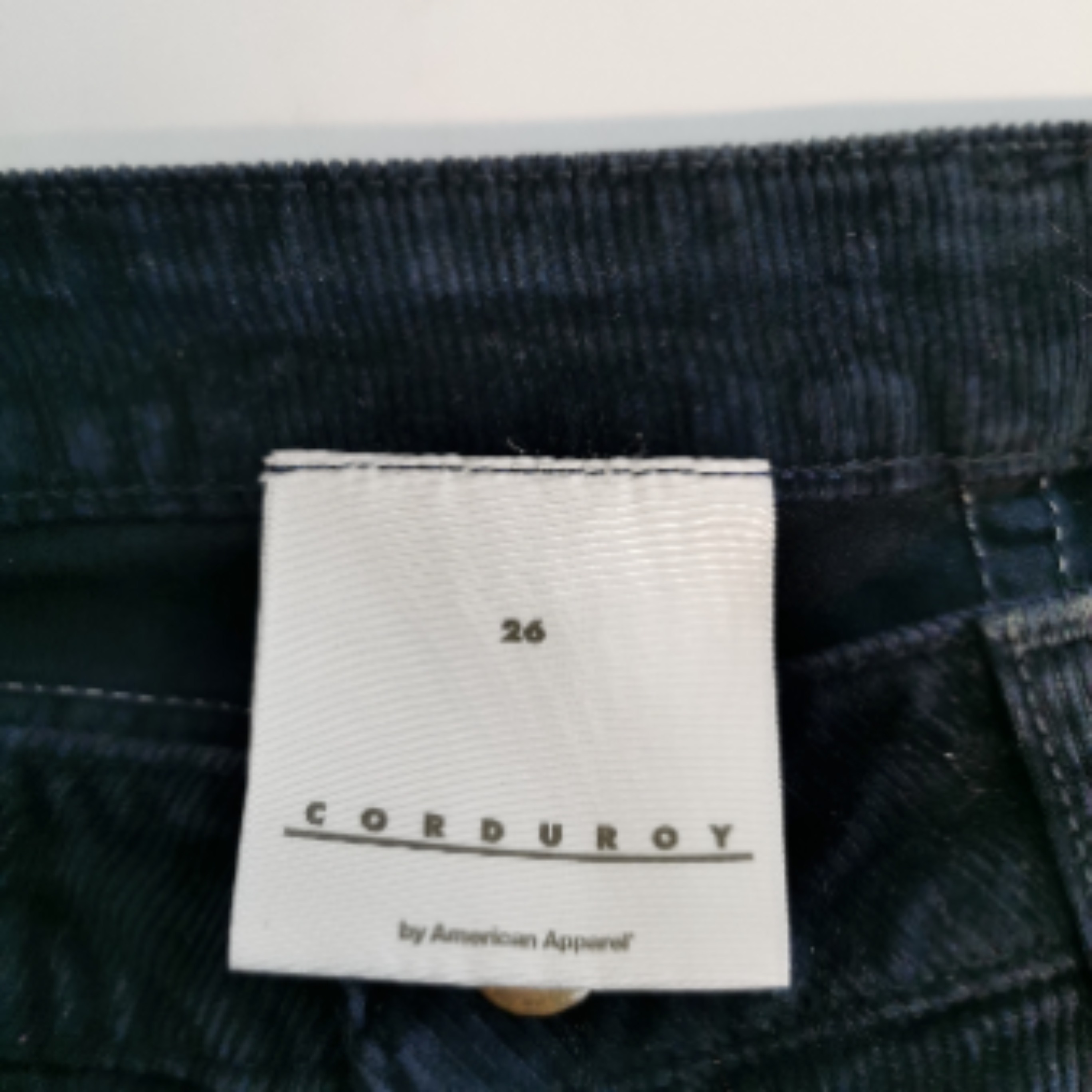 Short CORDUROY 36 bleu (97% coton) - Photo 3