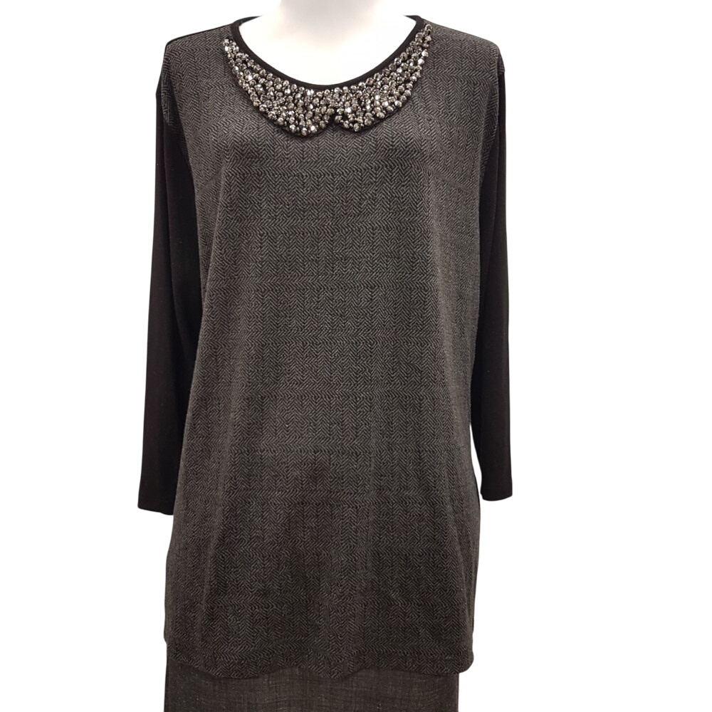 Pull en maille et gris - taille 48 - Zamba - Modalova