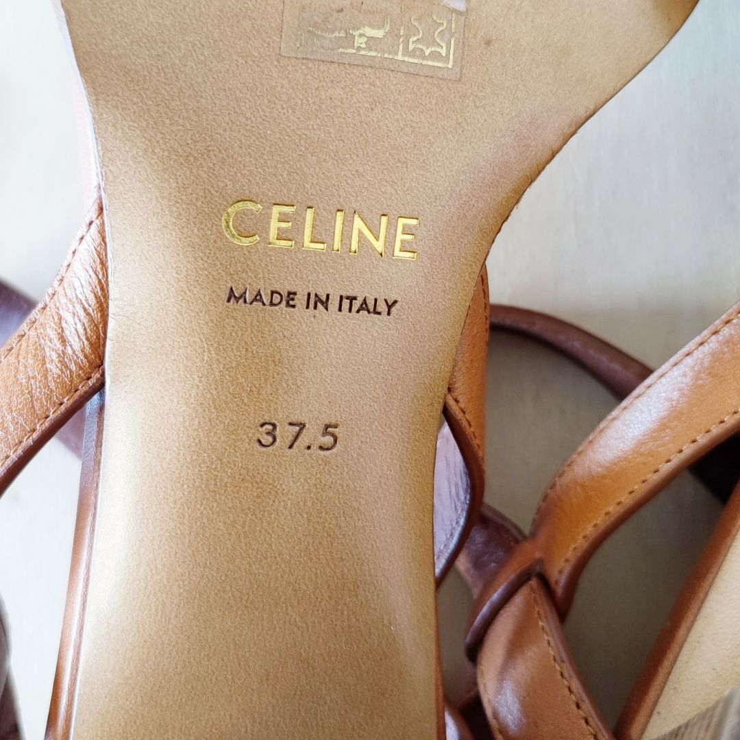 ❤ CELINE - Sandales TRIOMPHE - 37.5 - Femme  - Photo 4