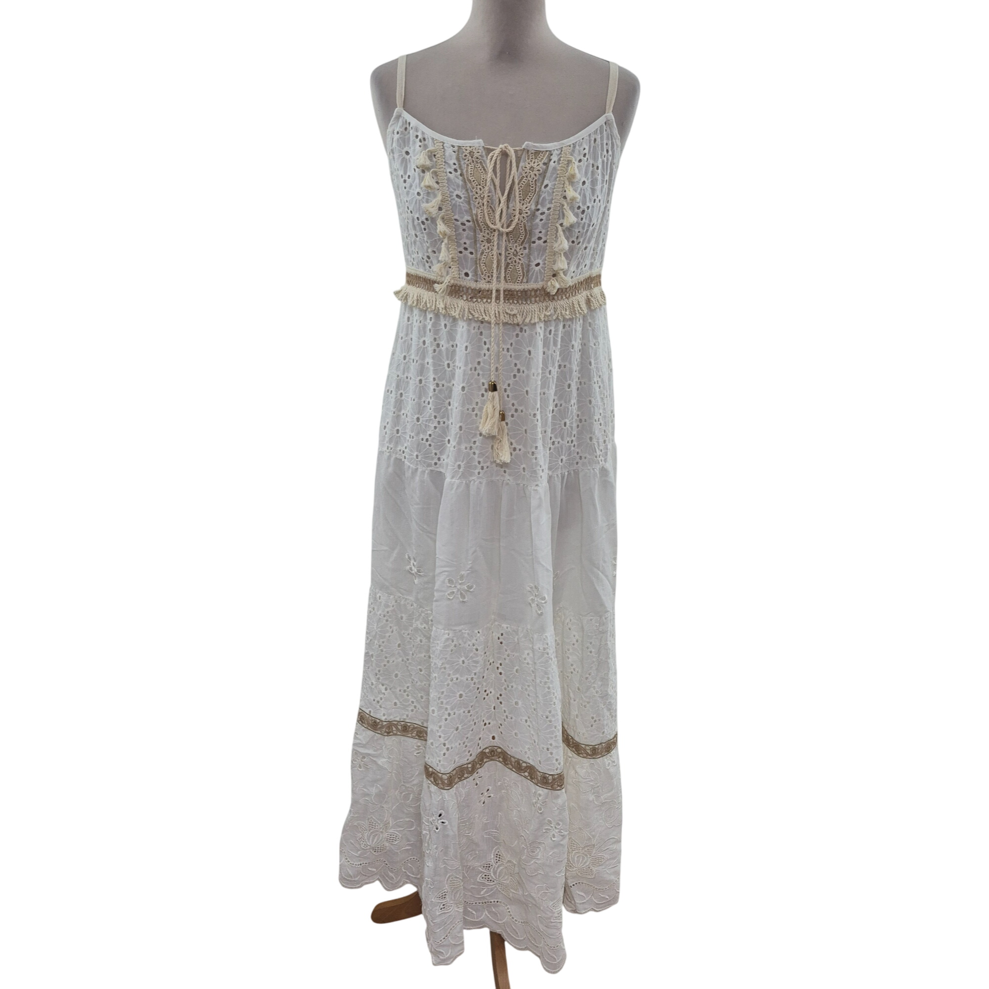 Robe longue en dentelle - TU - Label Emmaus - Modalova