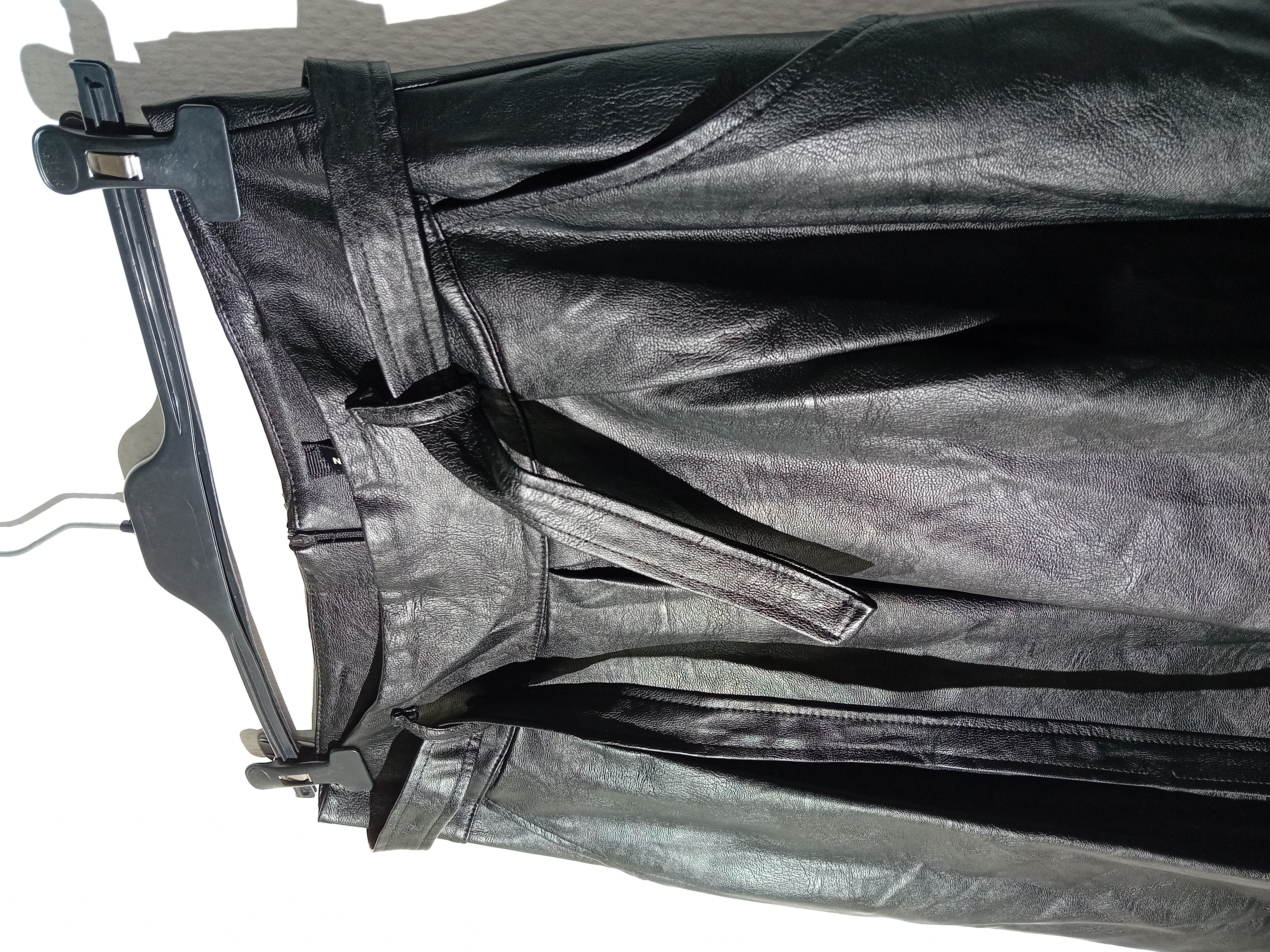 Jupe Similicuir Noire Ceinture Xl (T3655) Très bon état - Vue 3 - 