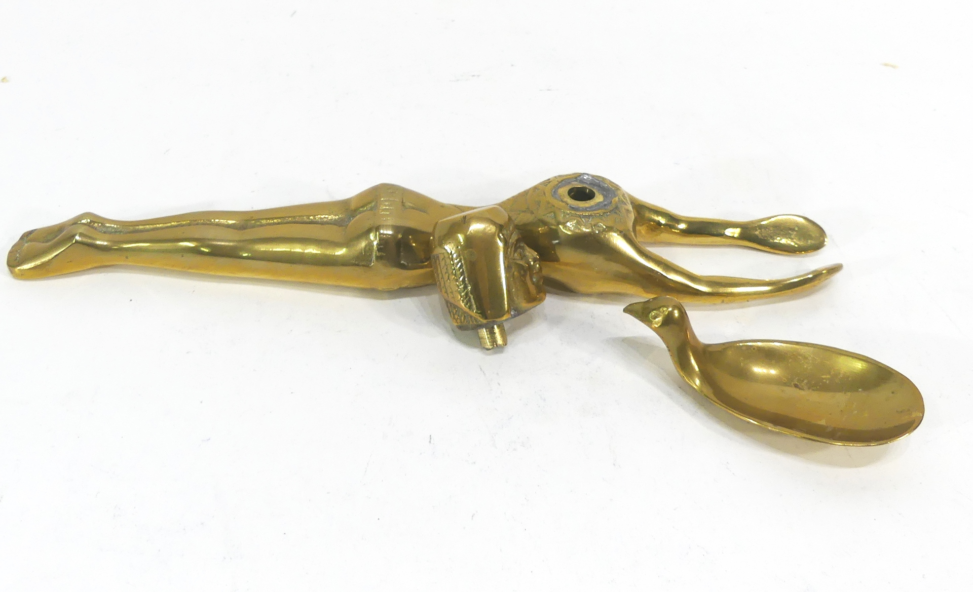 Nageuse Égyptienne Cuillère à Fard en Bronze - Photo 10