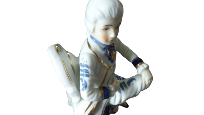 Porcelaine de Gentilhomme blanche et bleue - Photo 2