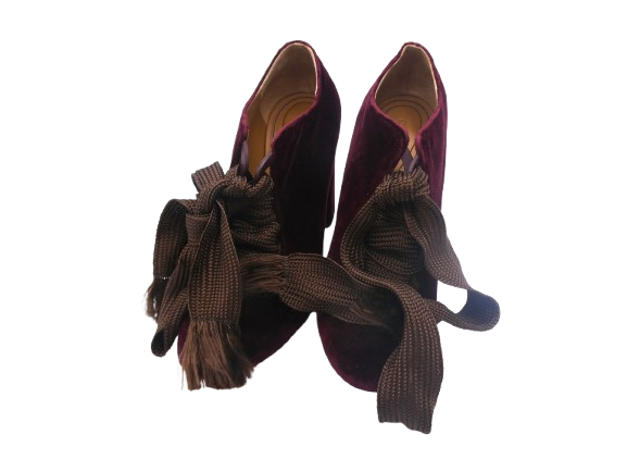 Chloé chaussures à talons en velours avec lacets - Pointure 37 - Photo 1
