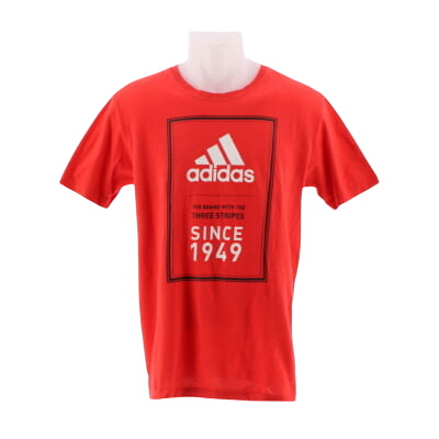 T-shirt rouge imprimé - homme - Adidas - taille S - Photo 0
