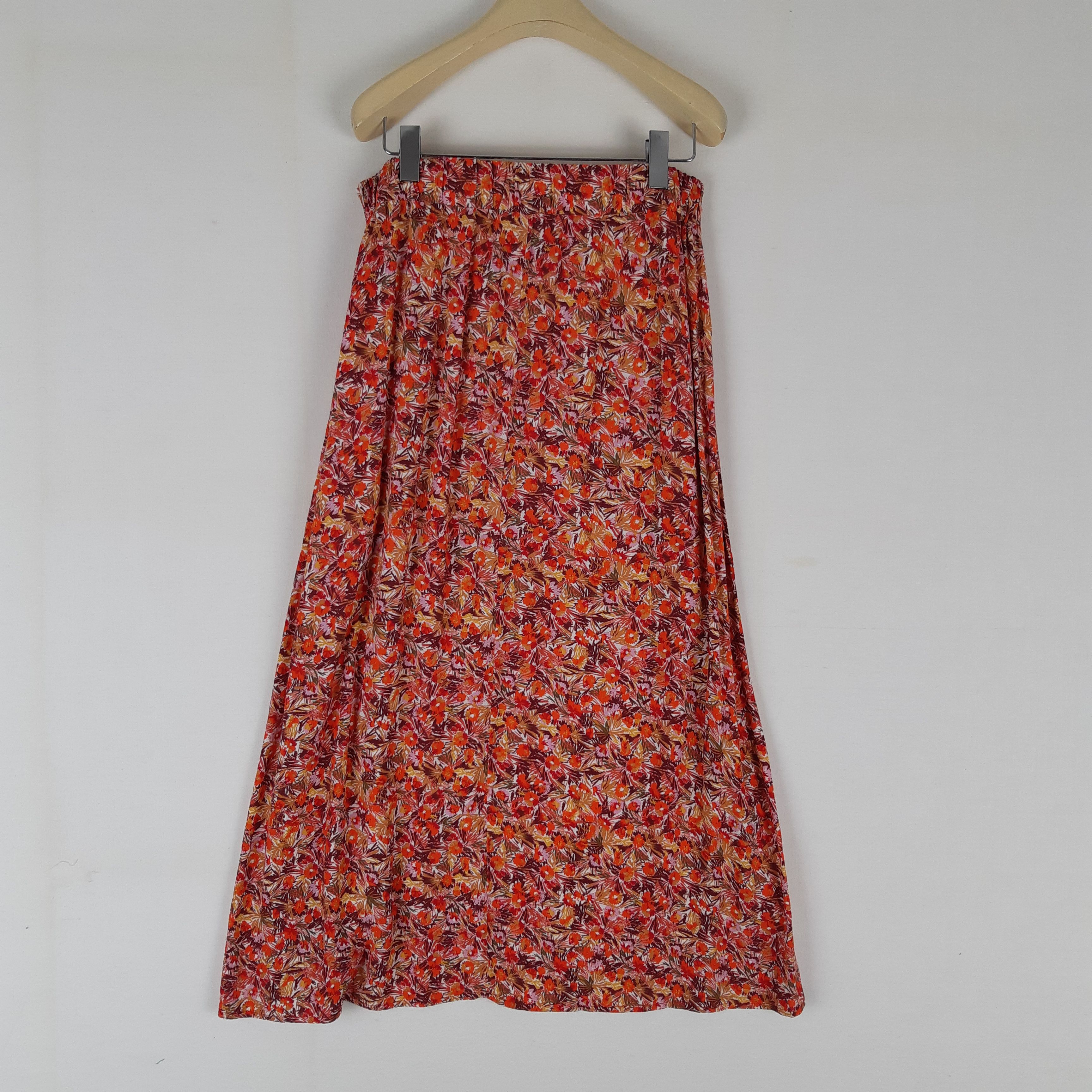 Caroll - Jupe imprimé floral multicolore - Taille 40 mesures 40 cm Longueur= 91 cm  - Vue 5 - 