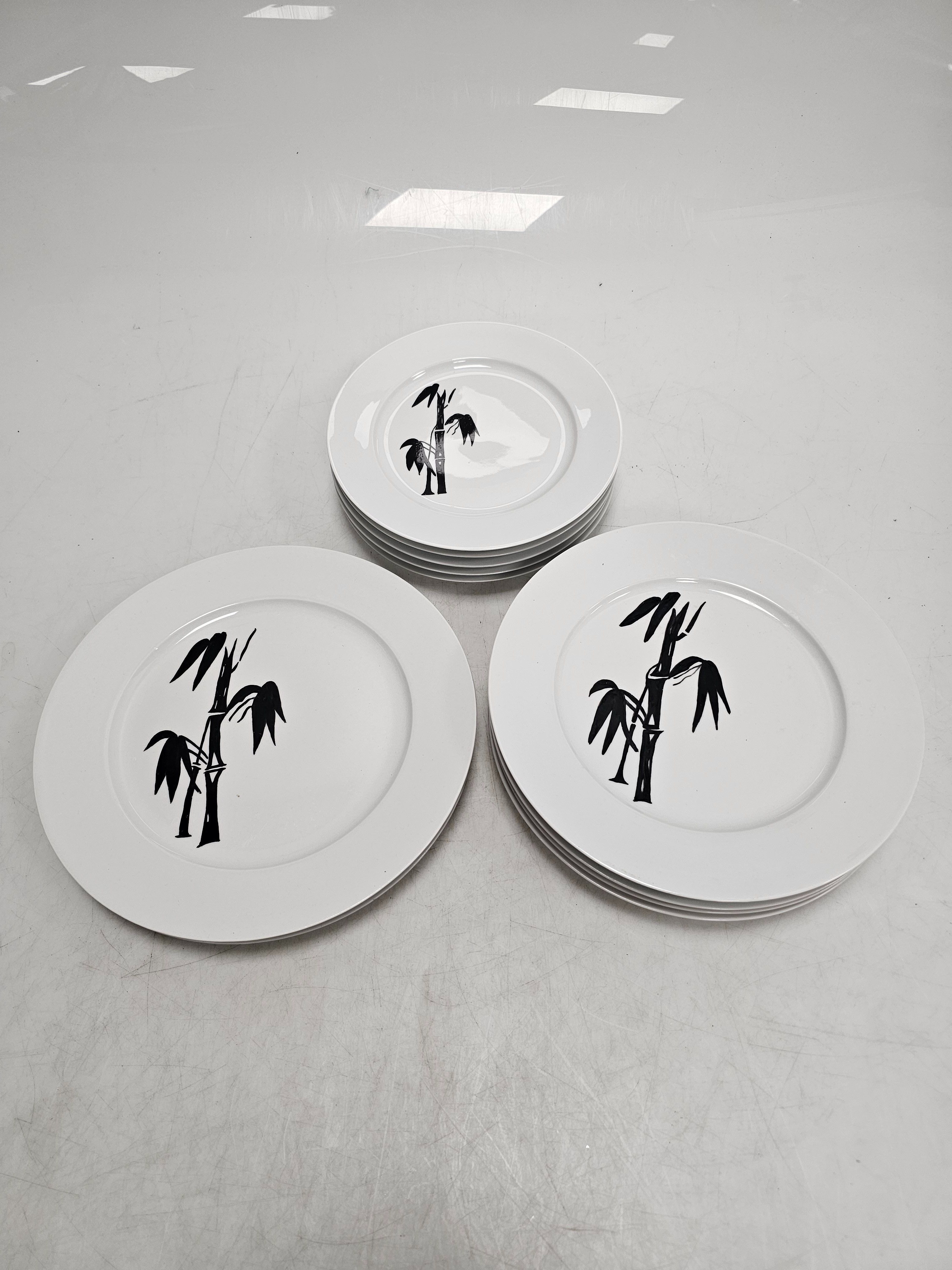 Lot de 11 assiettes en porcelaine France, OXFORD - Photo 1